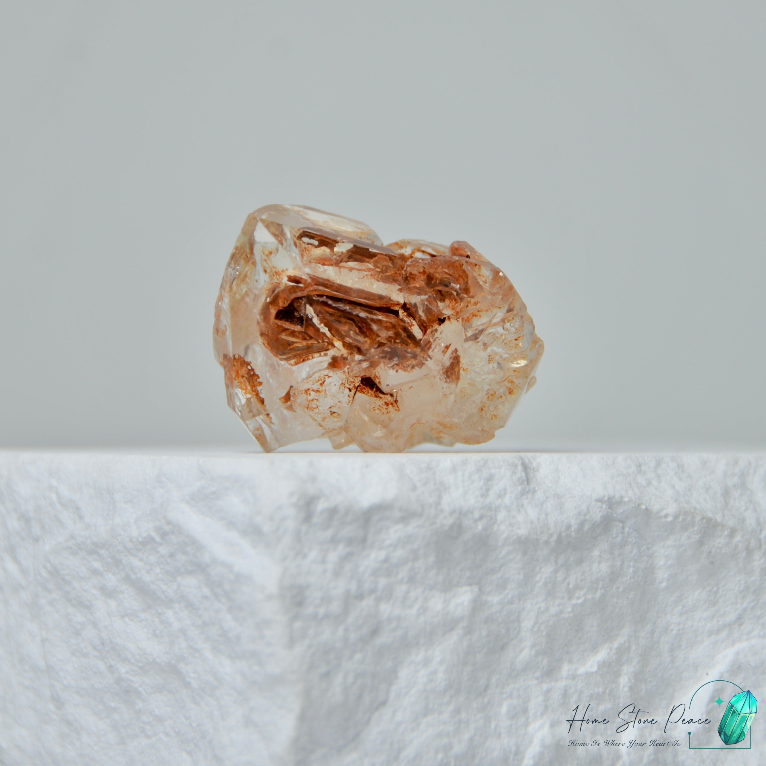 馬達加斯加紅泥骸骨水晶原石 Madagascar Red Mud Skeletal Quartz