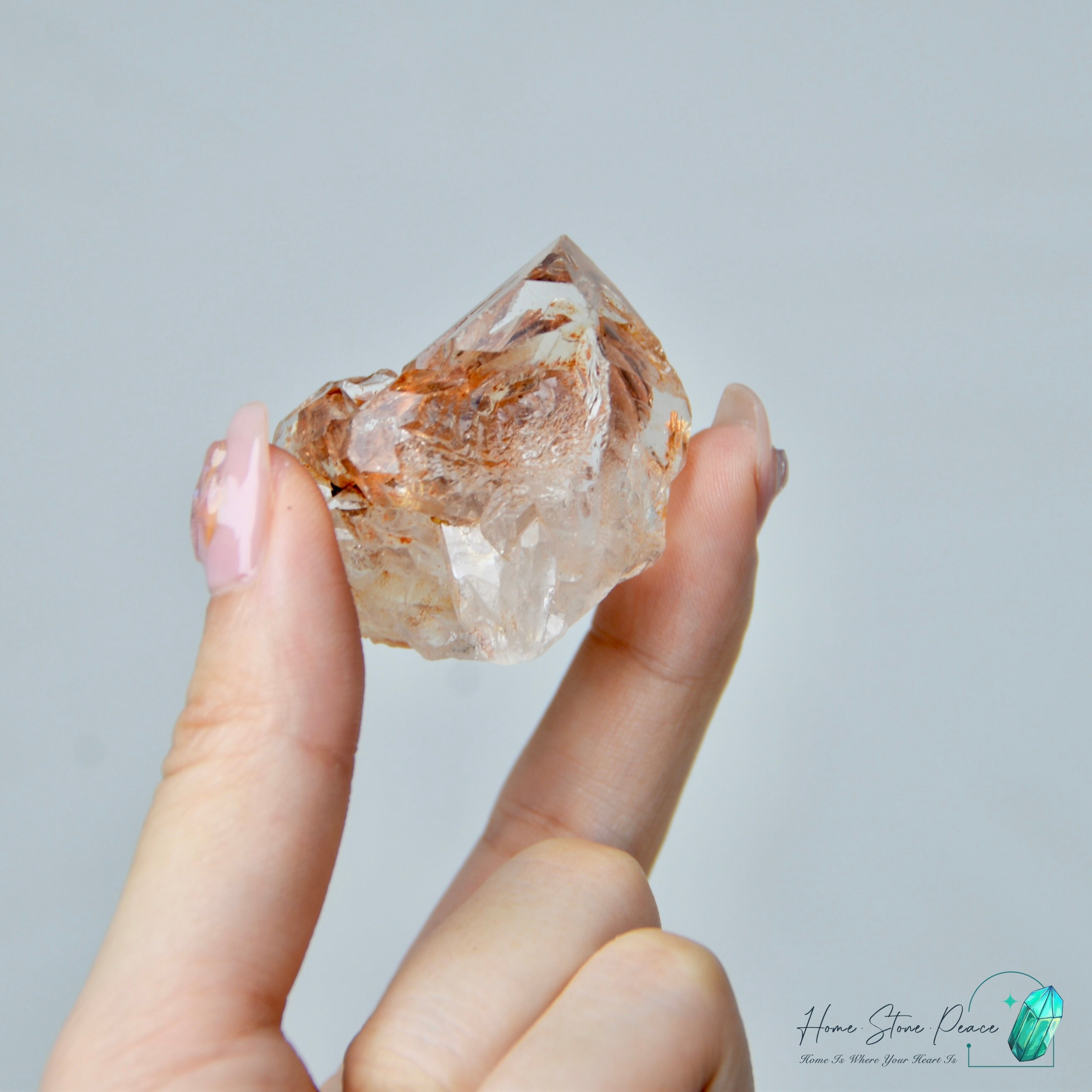 馬達加斯加紅泥骸骨水晶原石 Madagascar Red Mud Skeletal Quartz