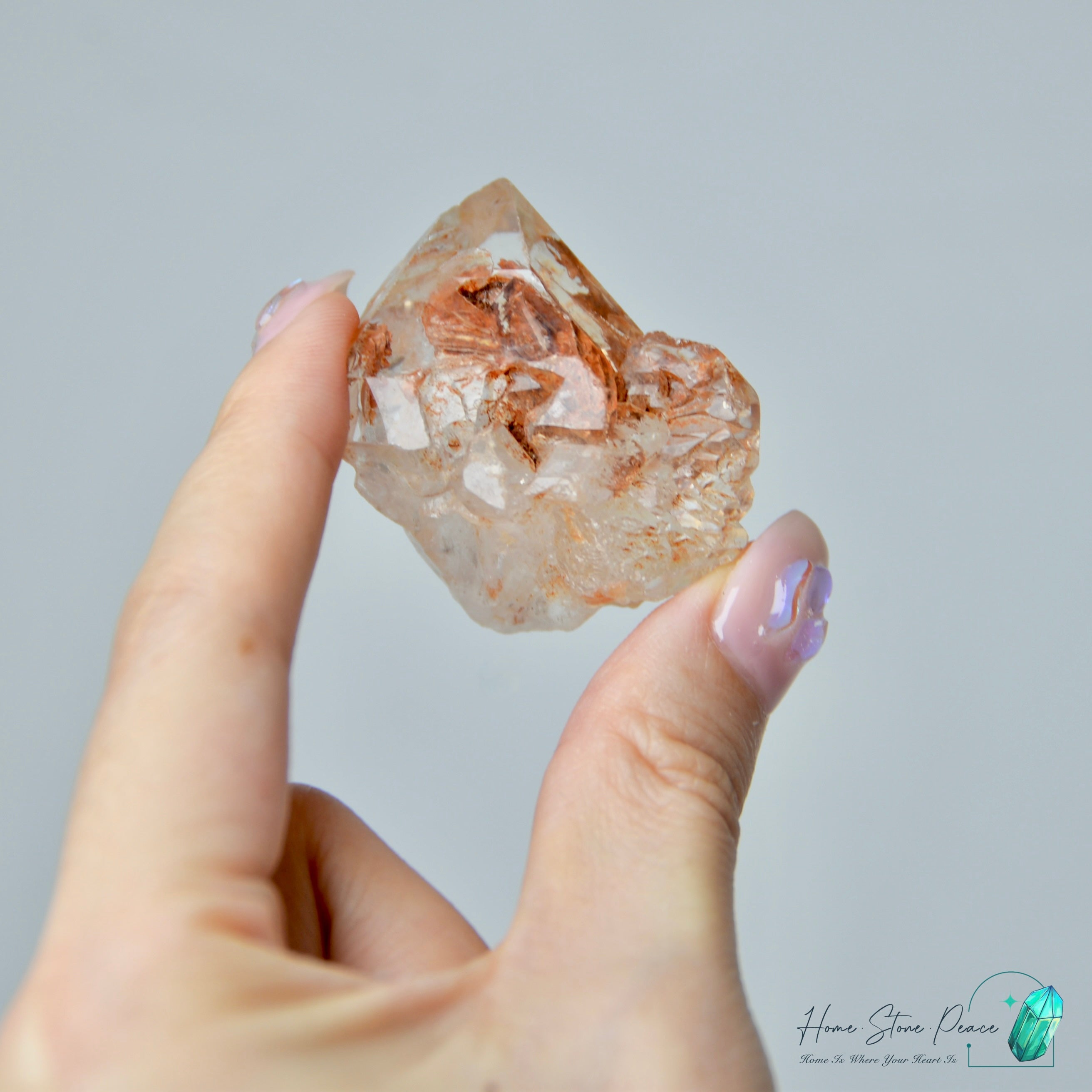 馬達加斯加紅泥骸骨水晶原石 Madagascar Red Mud Skeletal Quartz