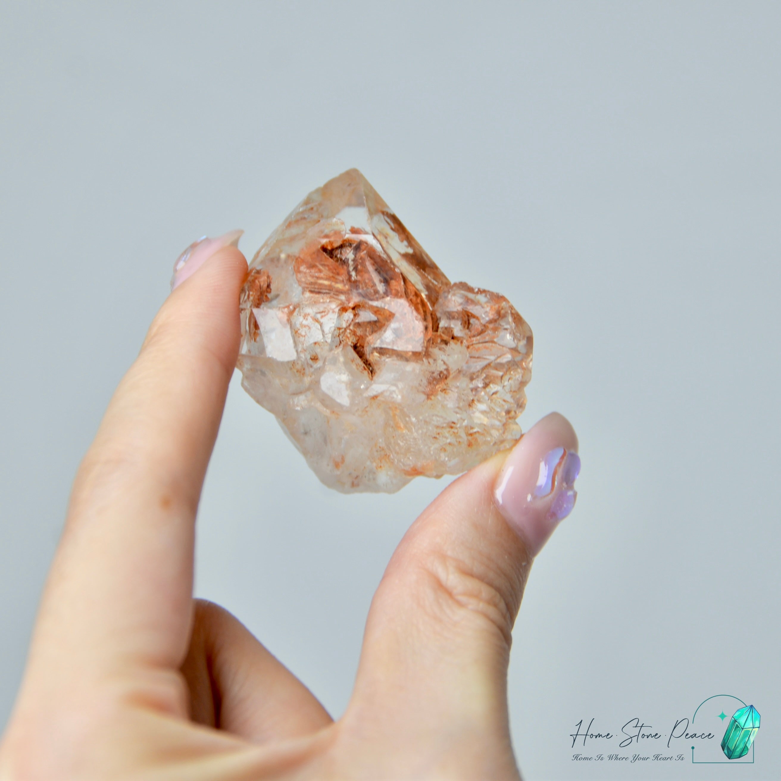 馬達加斯加紅泥骸骨水晶原石 Madagascar Red Mud Skeletal Quartz