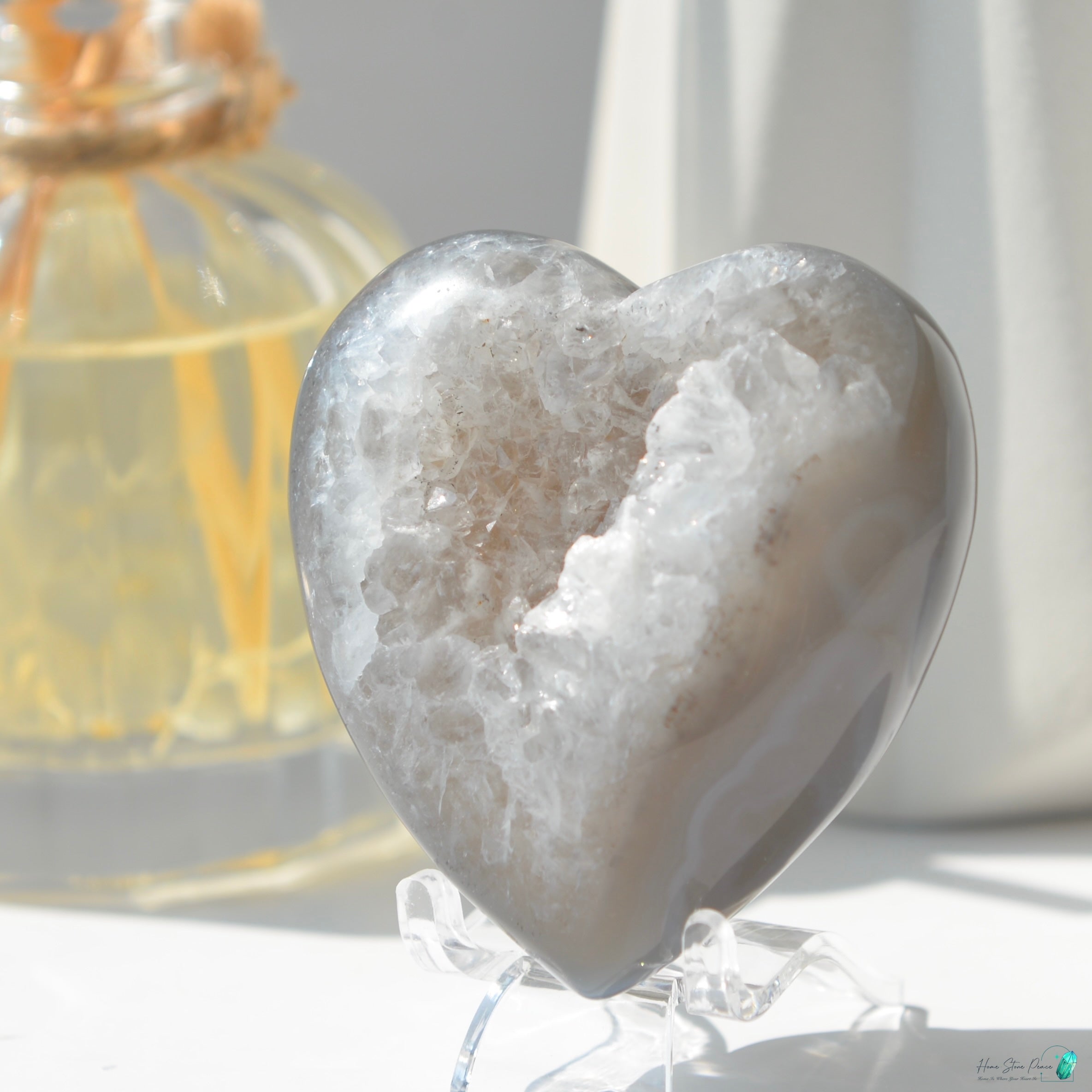 瑪瑙晶洞心 Agate Geode Heart