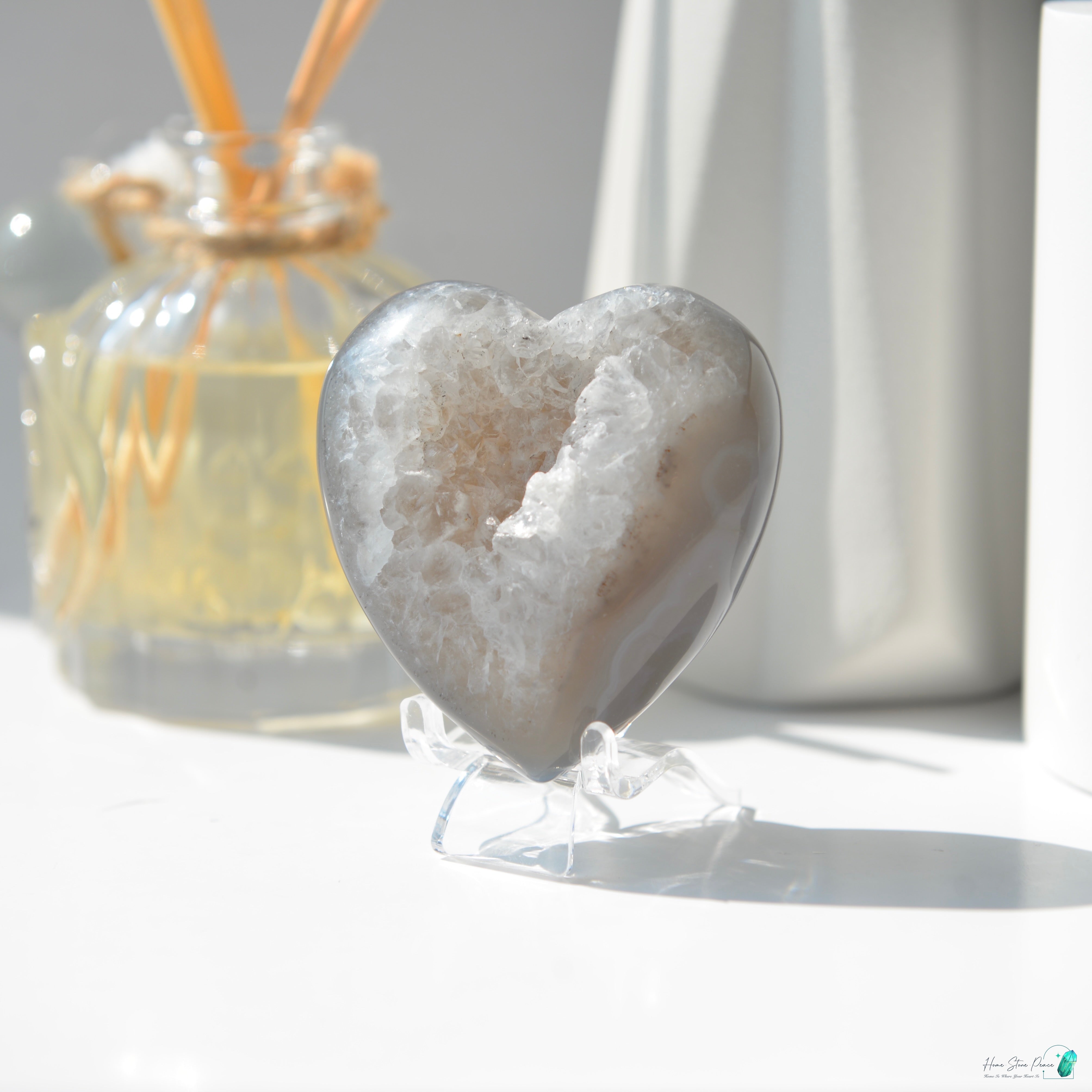 瑪瑙晶洞心 Agate Geode Heart