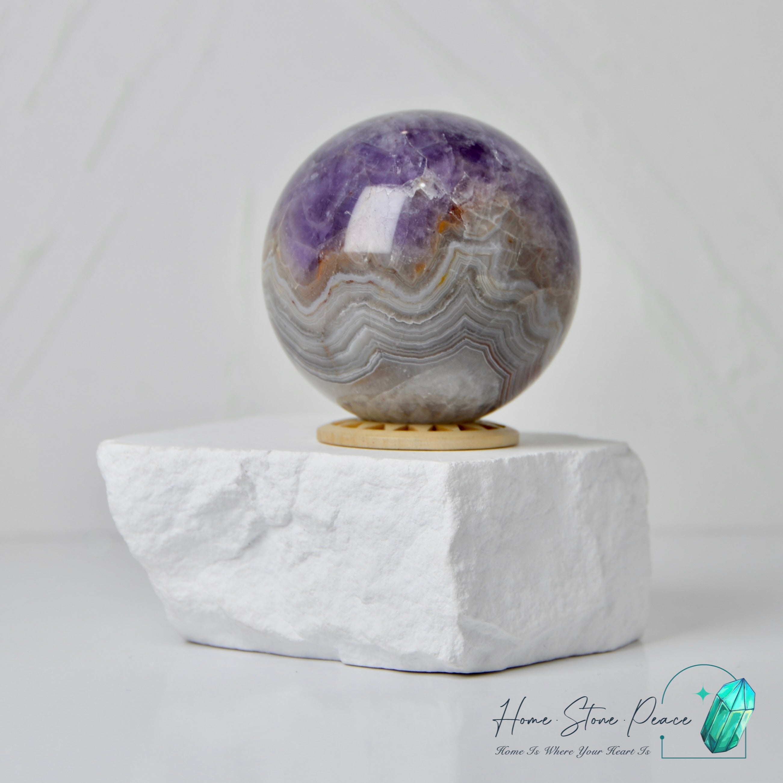 紫水晶瑪瑙球 Amethyst Agate Sphere