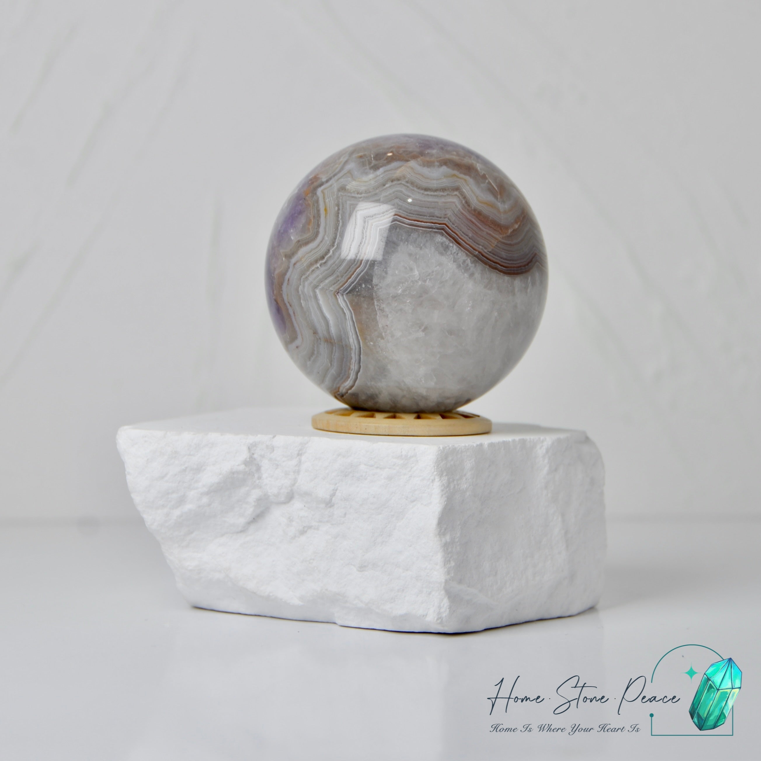 紫水晶瑪瑙球 Amethyst Agate Sphere