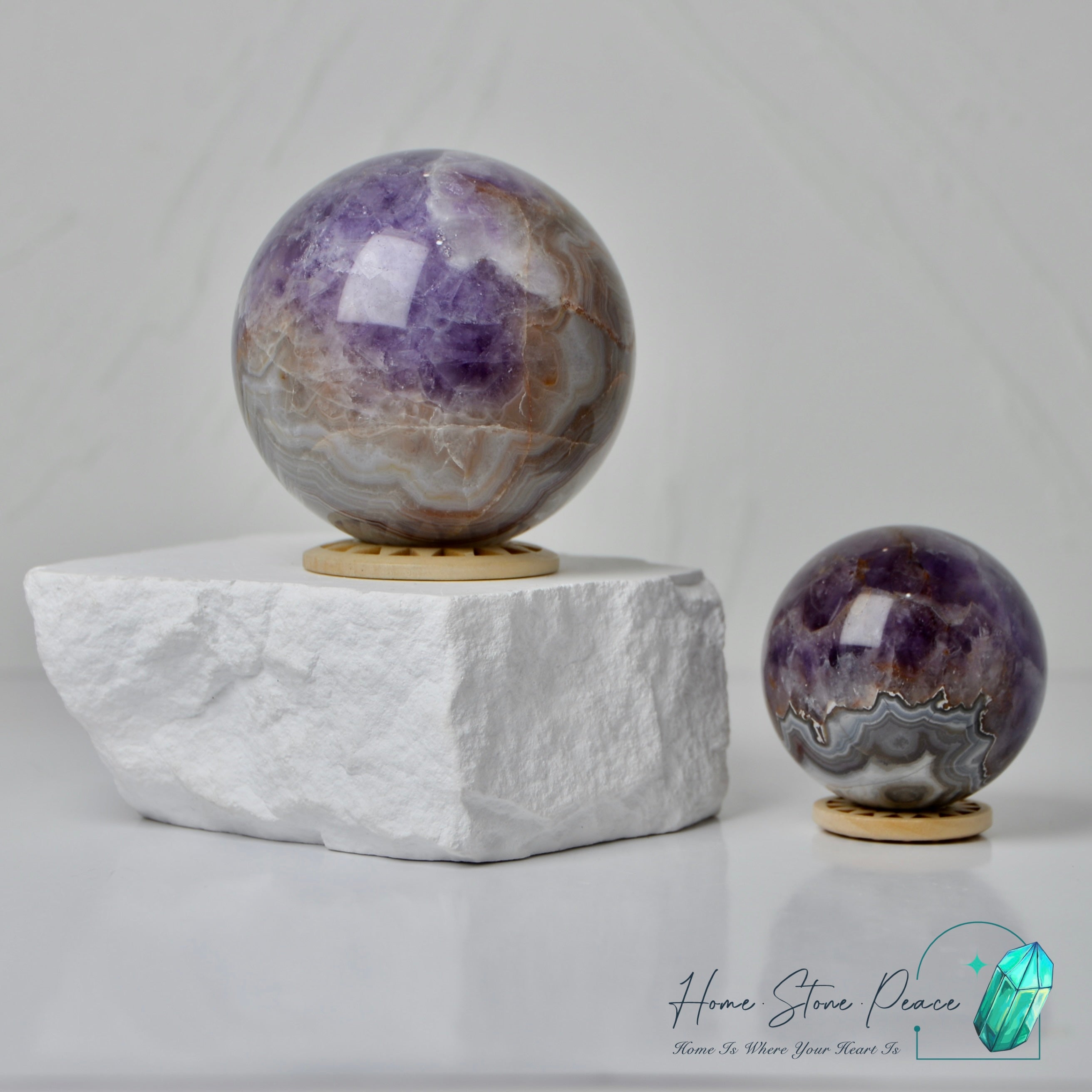 紫水晶瑪瑙球 Amethyst Agate Sphere