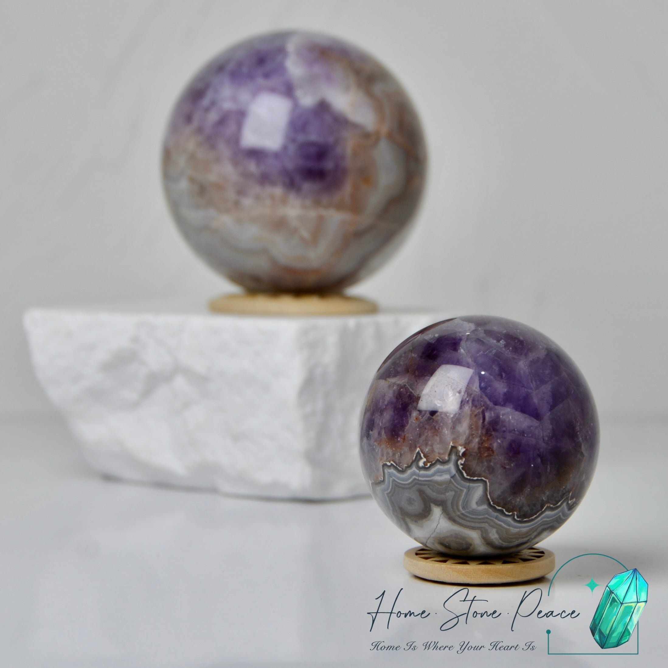 紫水晶瑪瑙球 Amethyst Agate Sphere