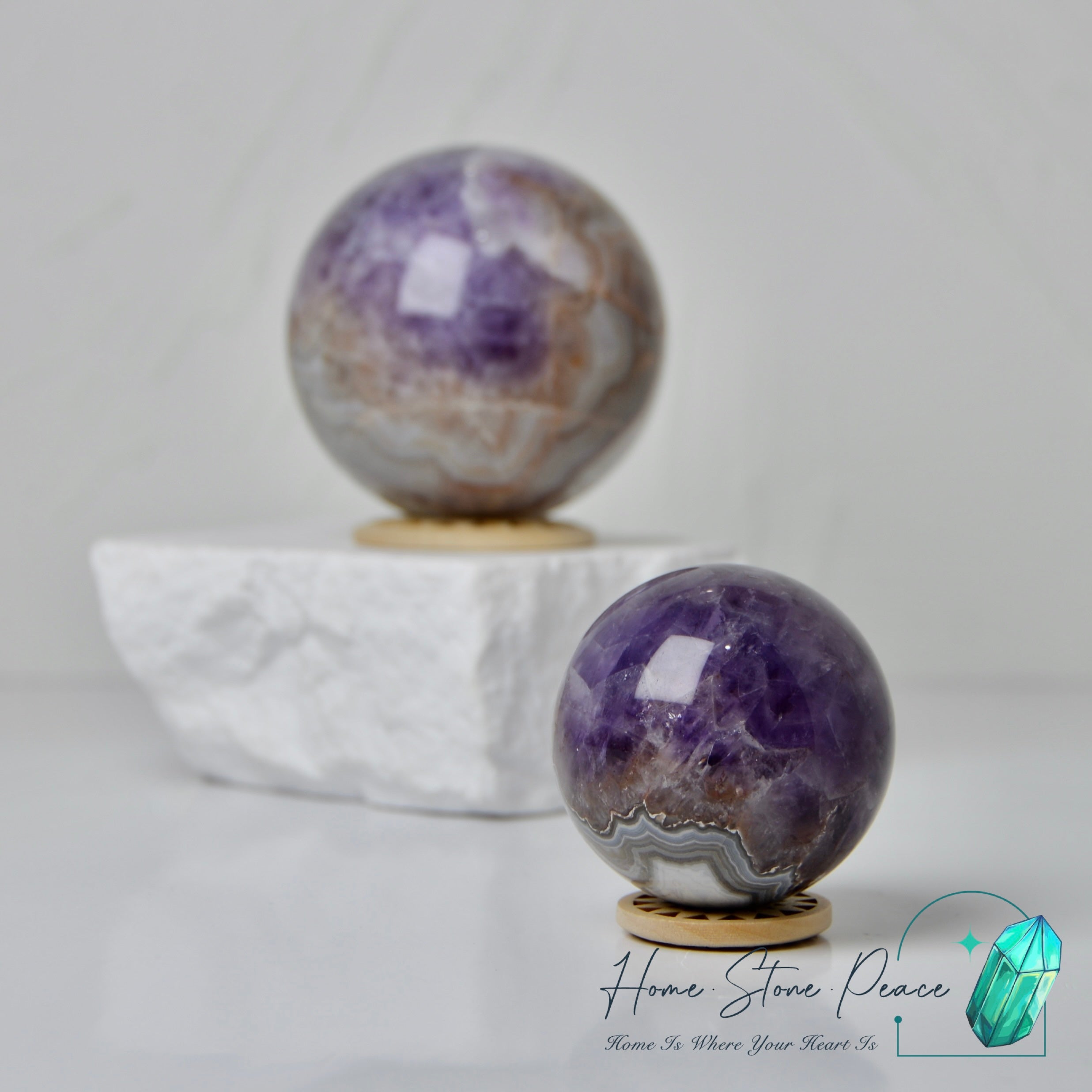 紫水晶瑪瑙球 Amethyst Agate Sphere