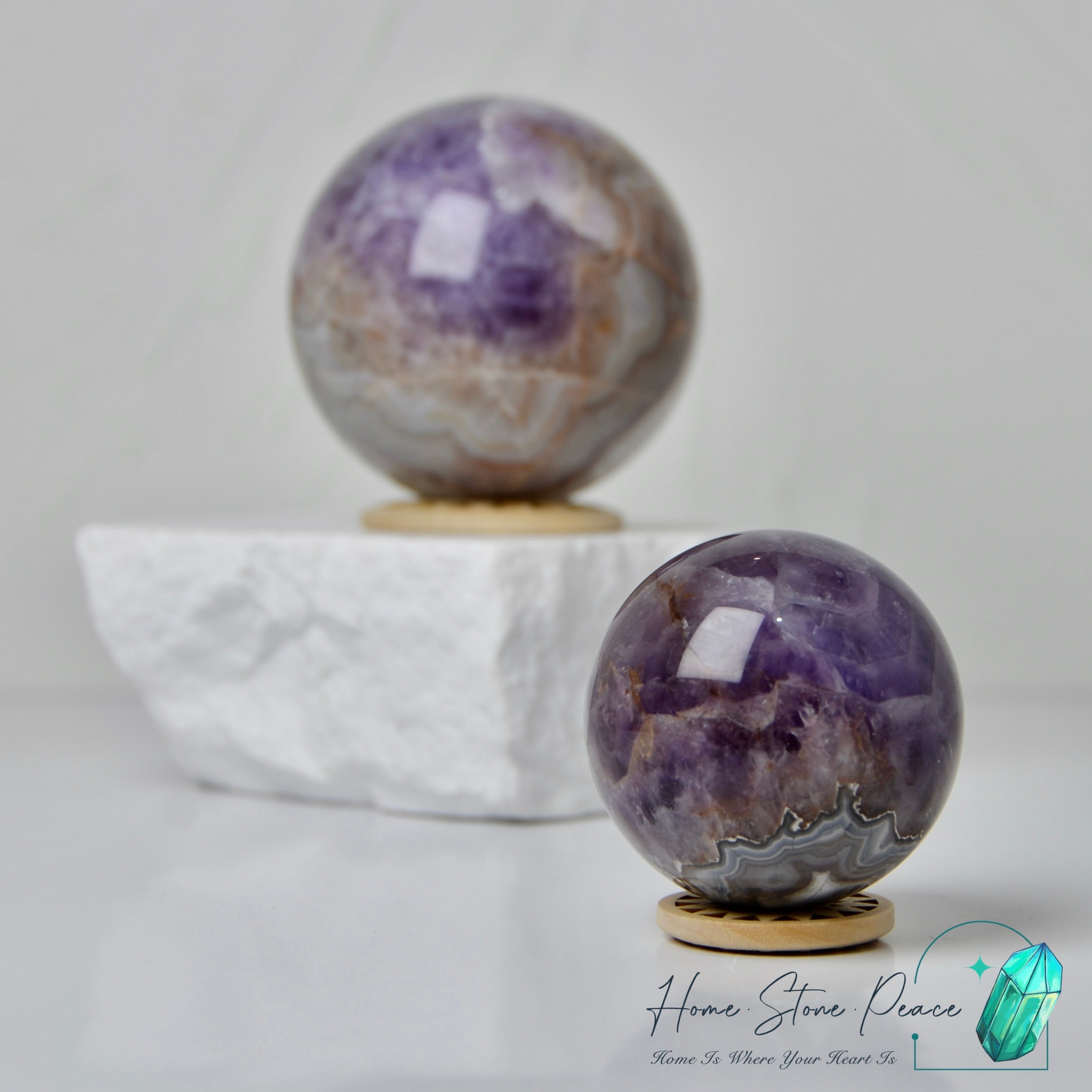 紫水晶瑪瑙球 Amethyst Agate Sphere