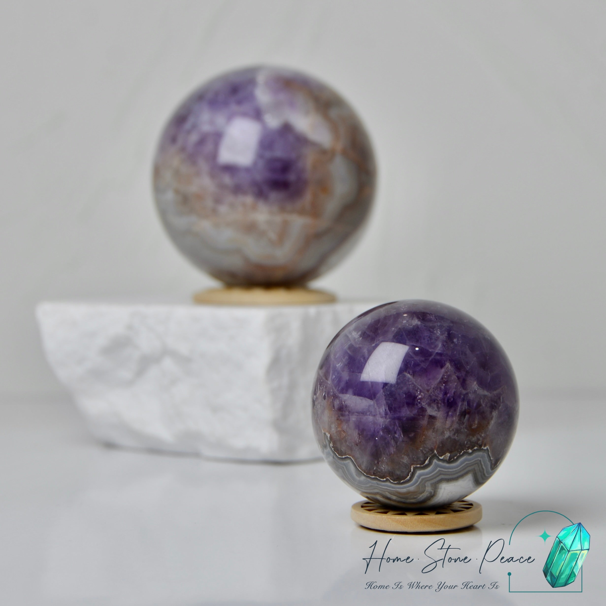 紫水晶瑪瑙球 Amethyst Agate Sphere