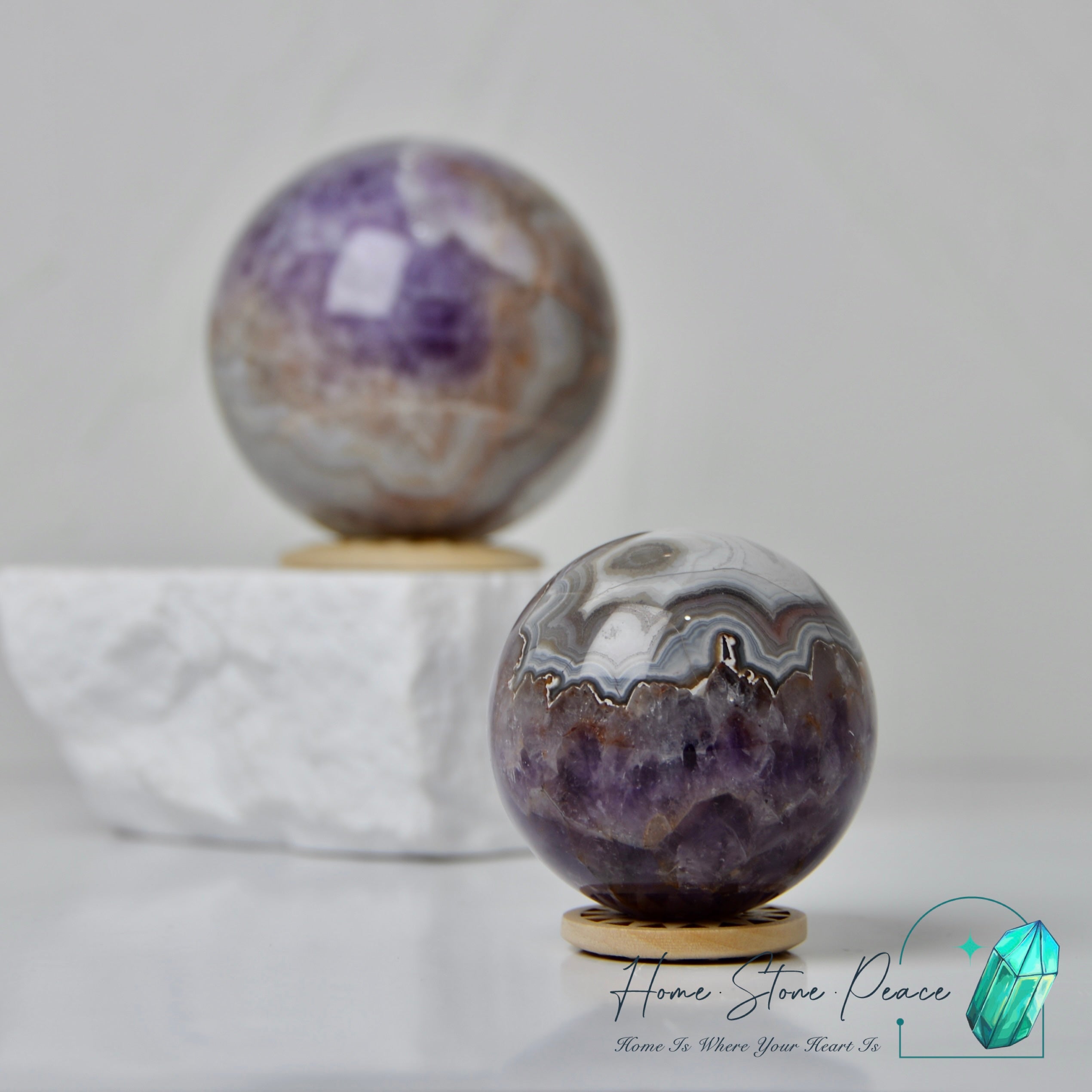 紫水晶瑪瑙球 Amethyst Agate Sphere