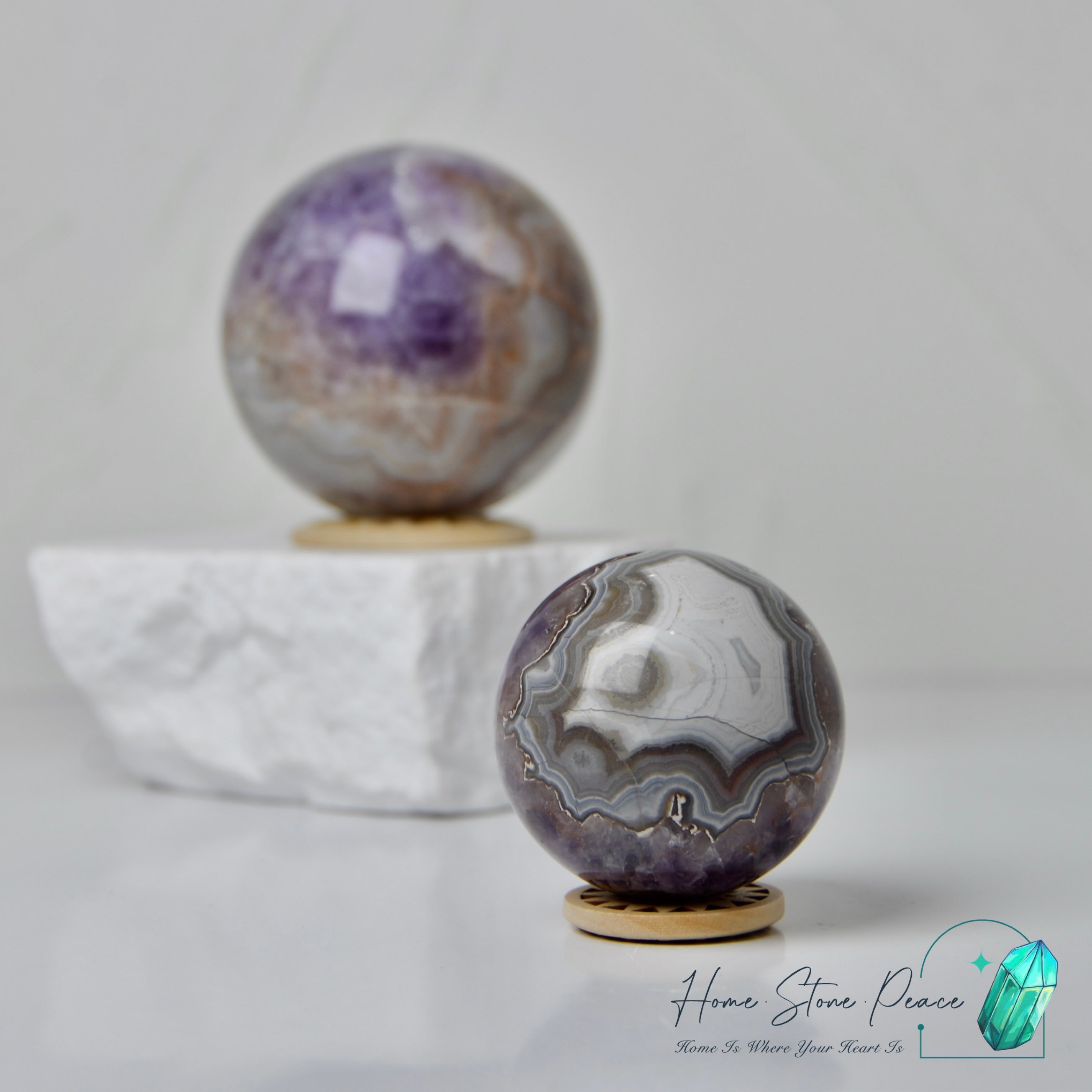紫水晶瑪瑙球 Amethyst Agate Sphere
