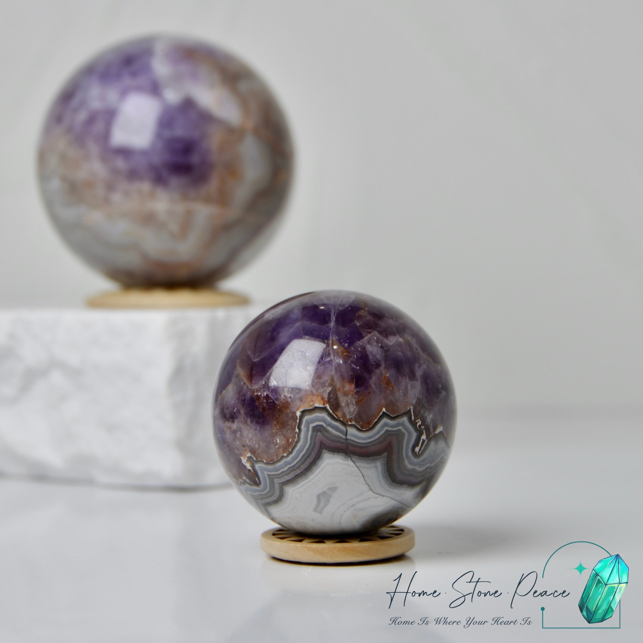 紫水晶瑪瑙球 Amethyst Agate Sphere