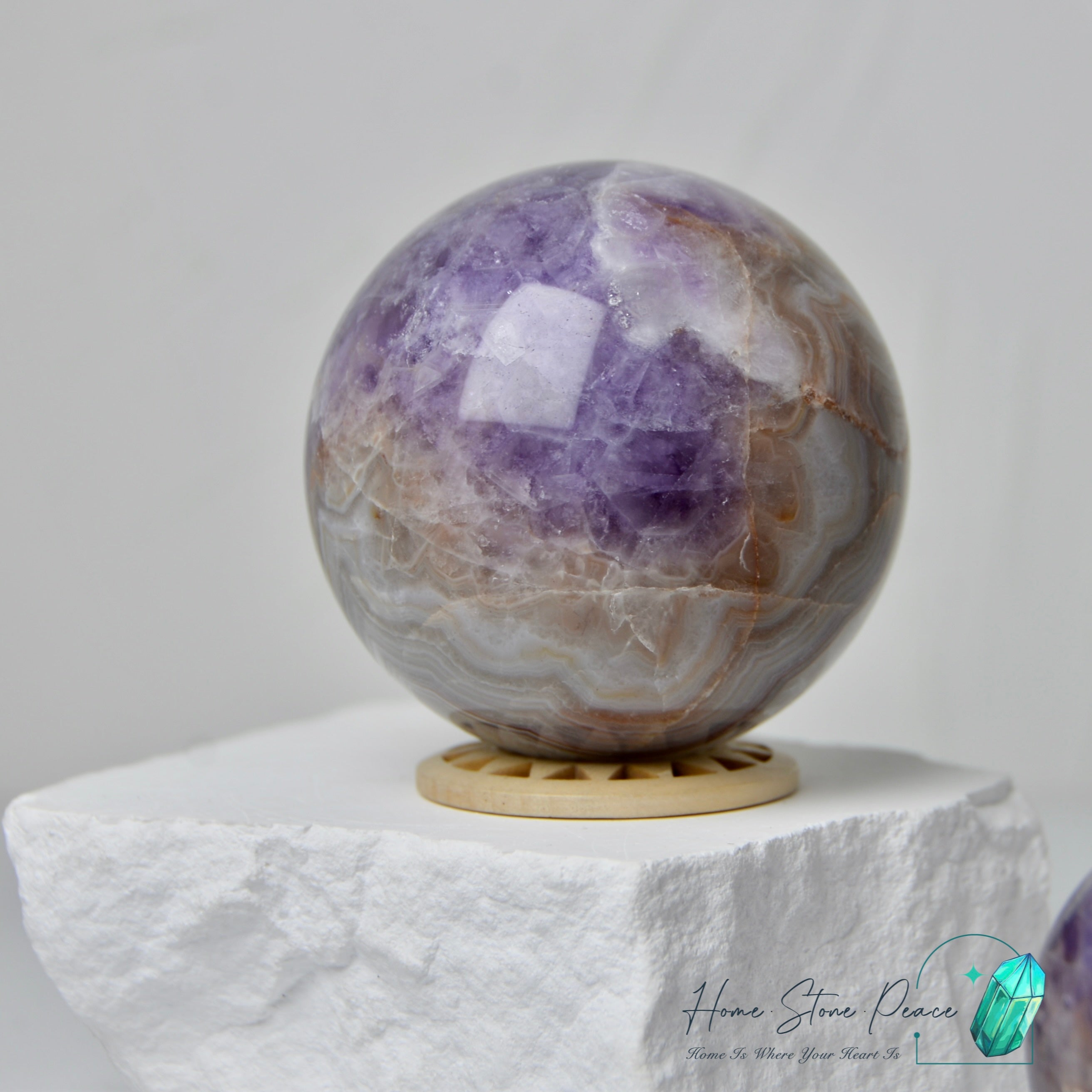 紫水晶瑪瑙球 Amethyst Agate Sphere