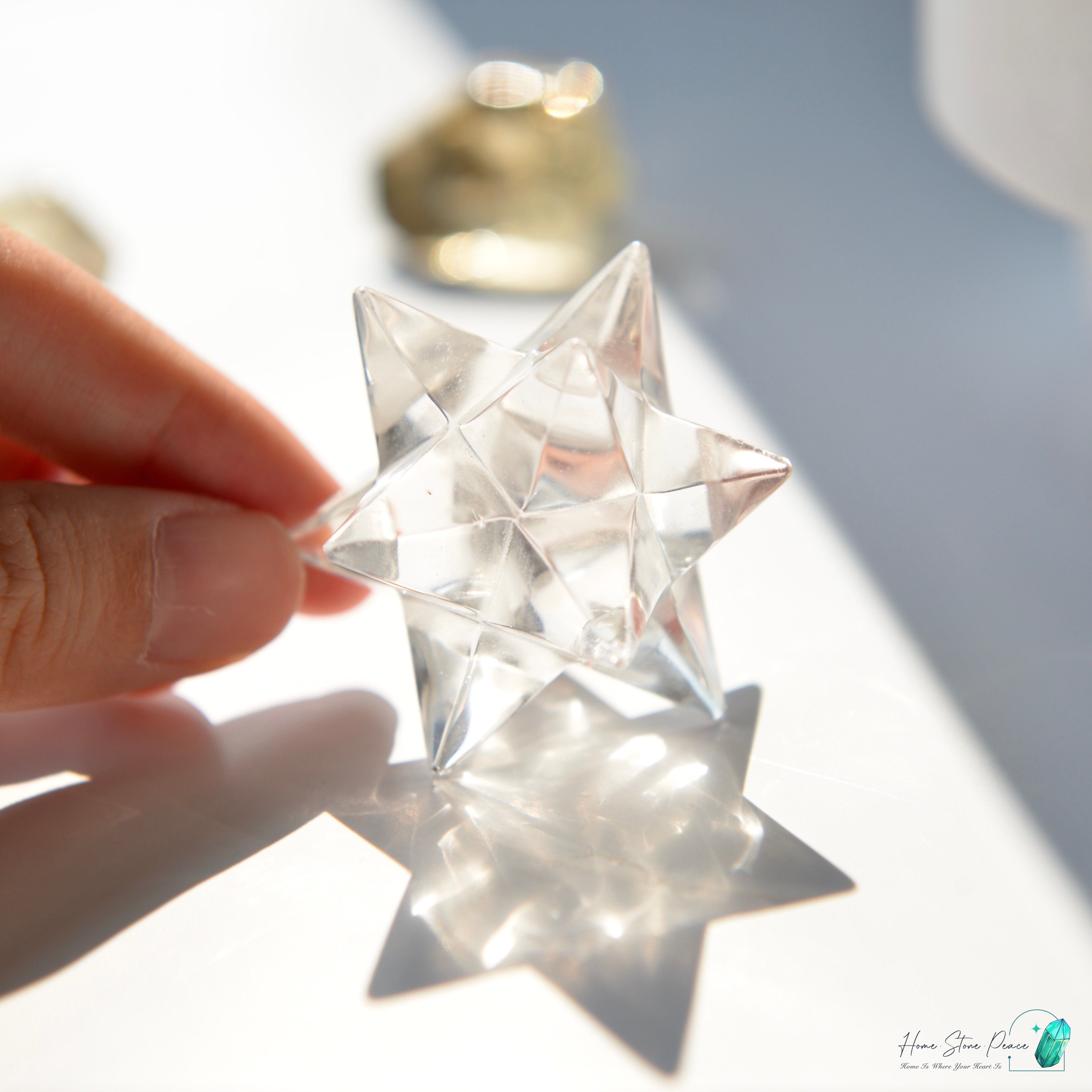白水晶梅爾卡巴星 Clear Quartz Merkaba Star