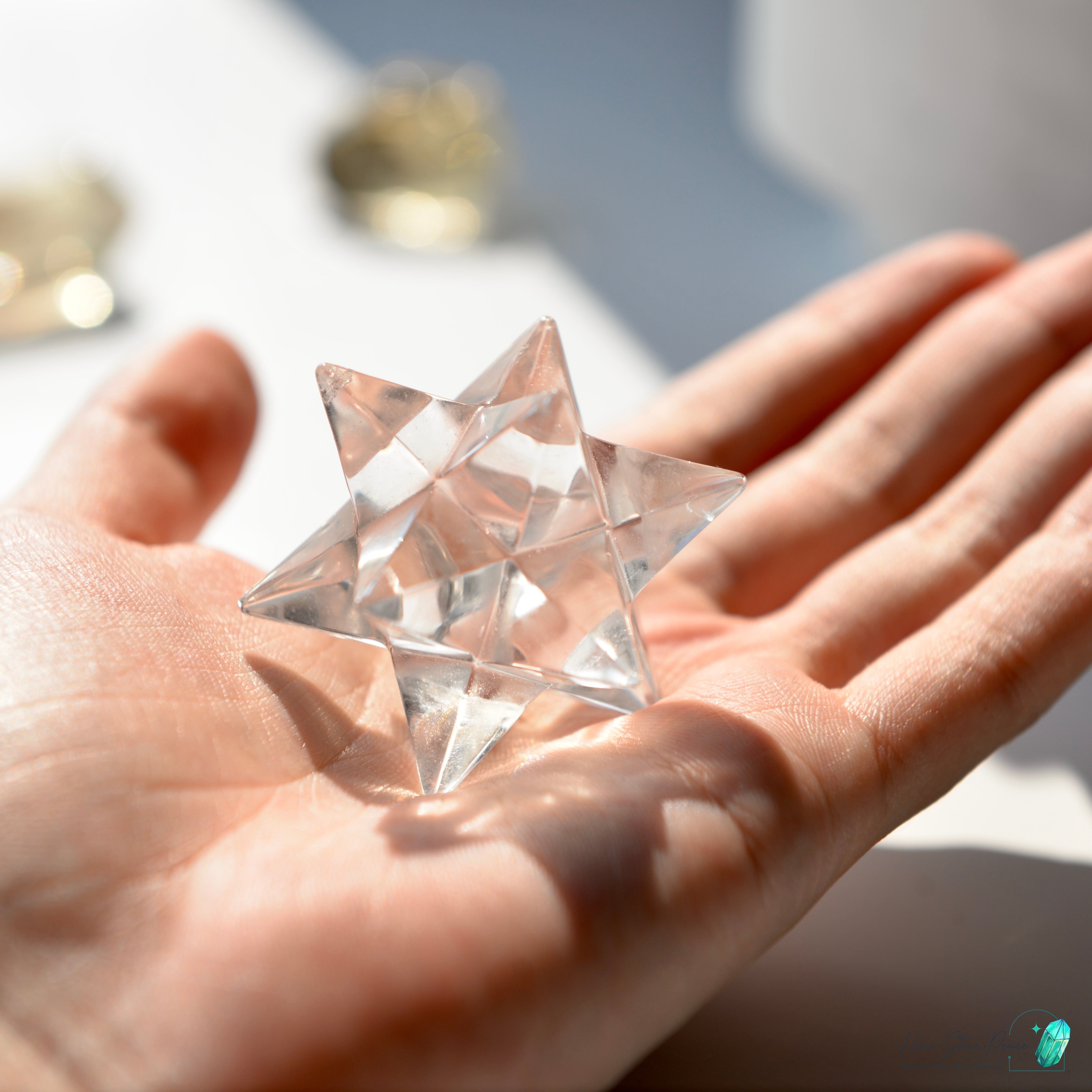 白水晶梅爾卡巴星 Clear Quartz Merkaba Star