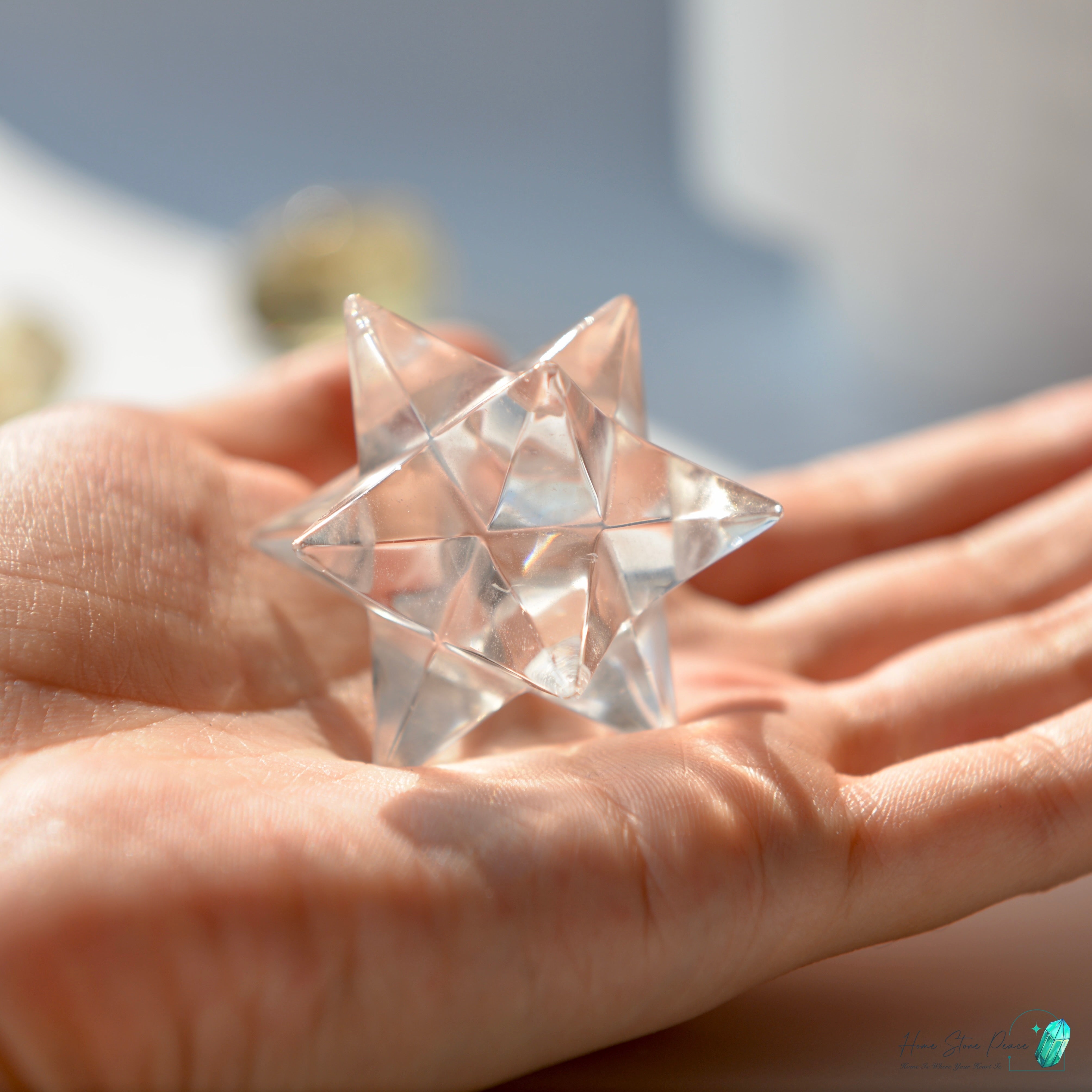 白水晶梅爾卡巴星 Clear Quartz Merkaba Star
