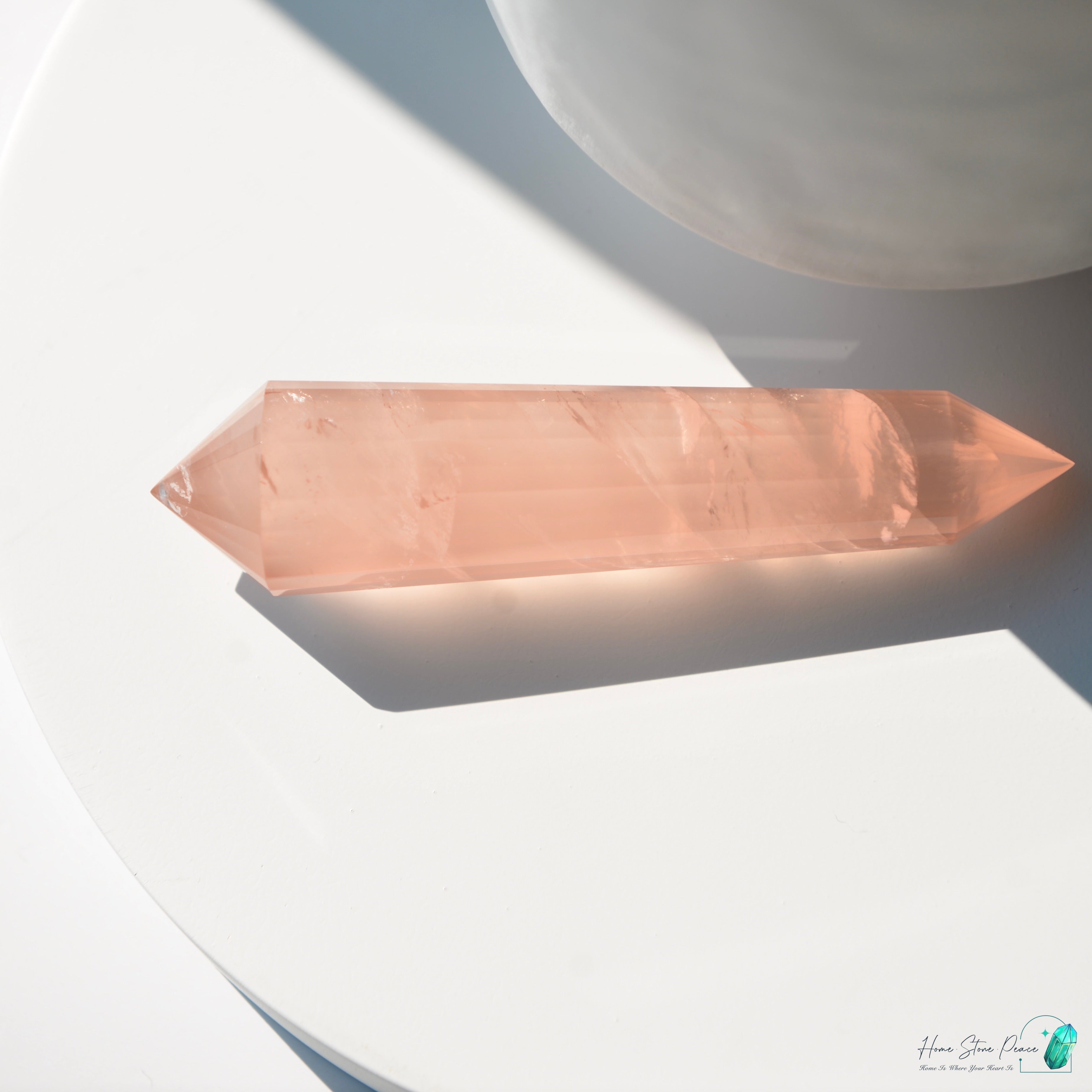 純手工沃格爾粉晶 (24面)Handcrafted Rose Quartz Vogel Cut (24 sides)