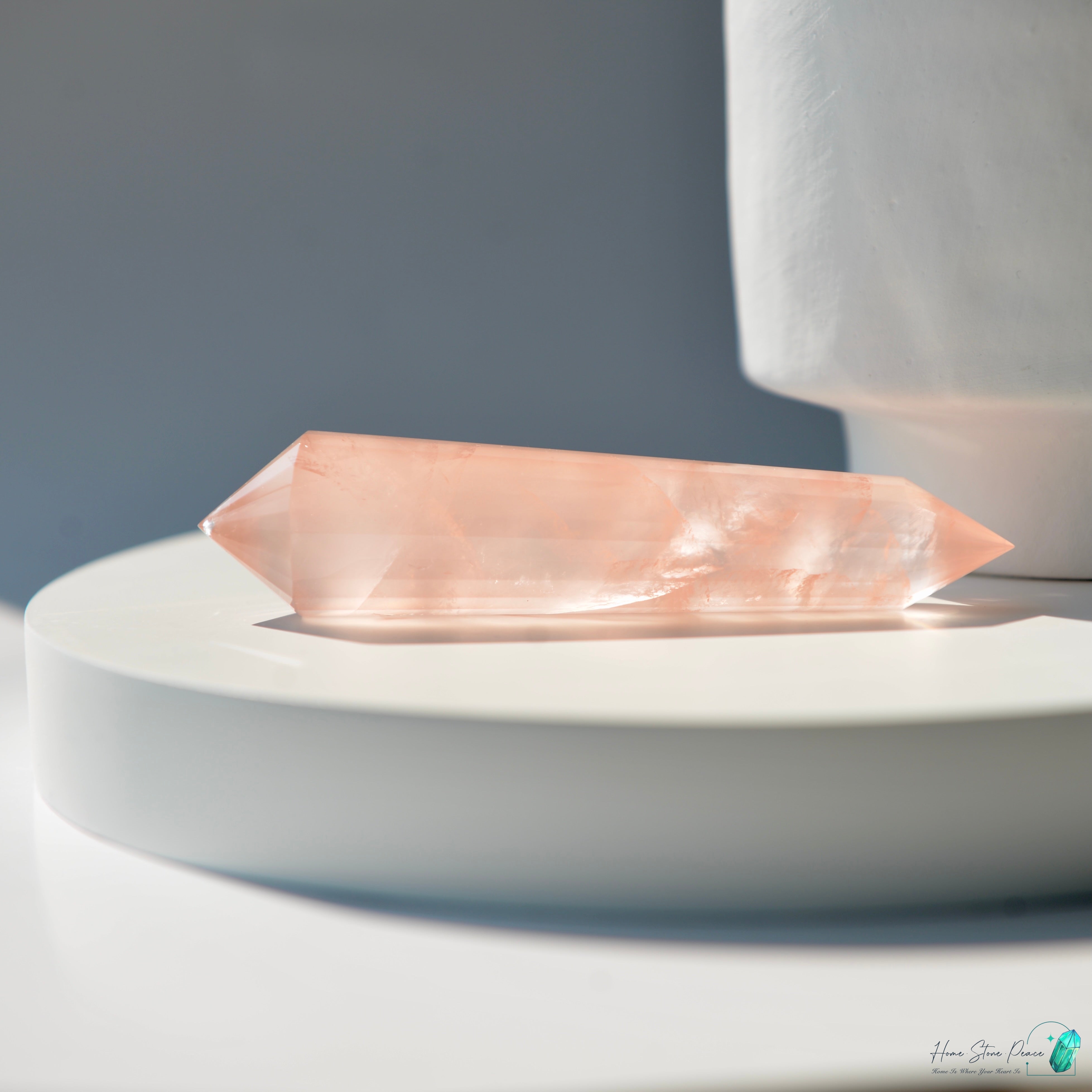 純手工沃格爾粉晶 (24面)Handcrafted Rose Quartz Vogel Cut (24 sides)