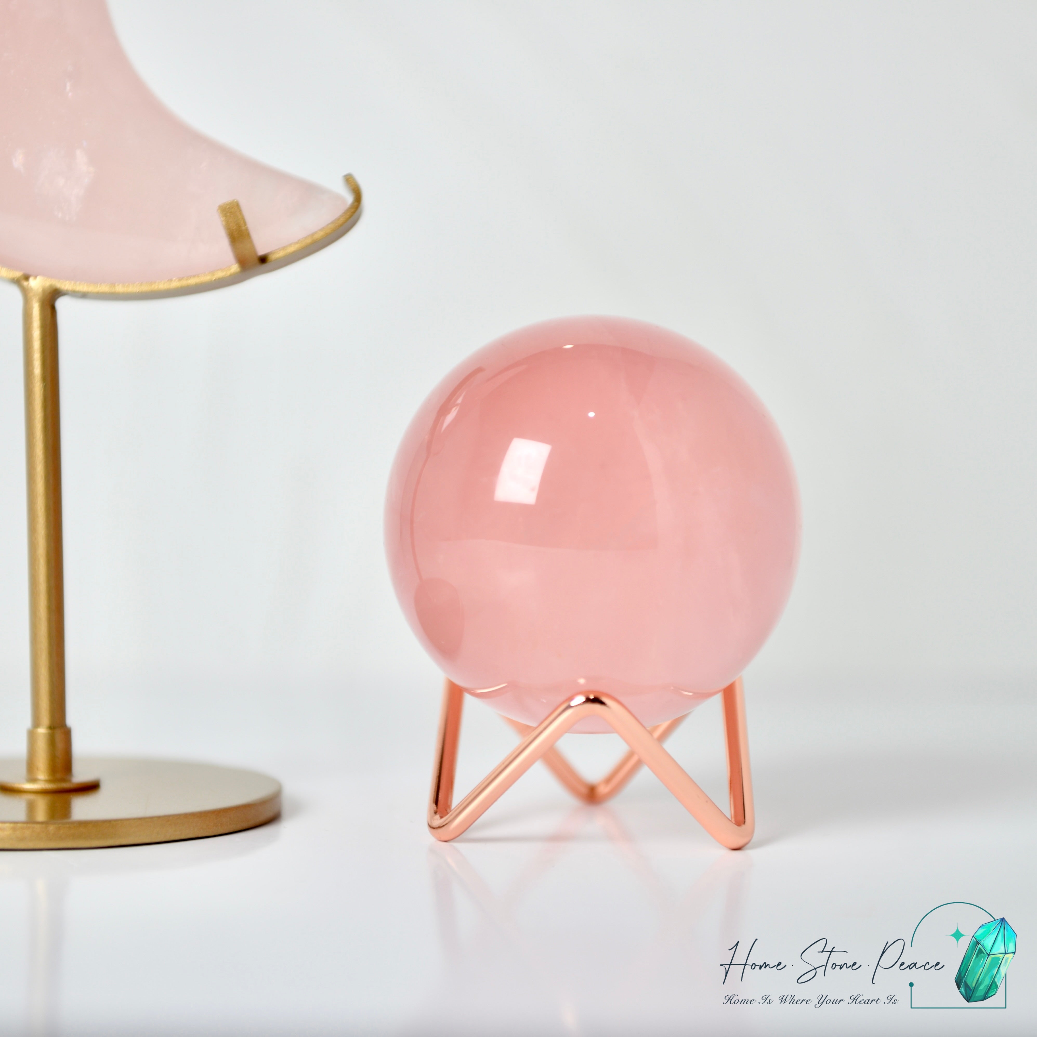 高品質莫桑比克粉紅水晶球 Premium Mozambique Rose Quartz Sphere