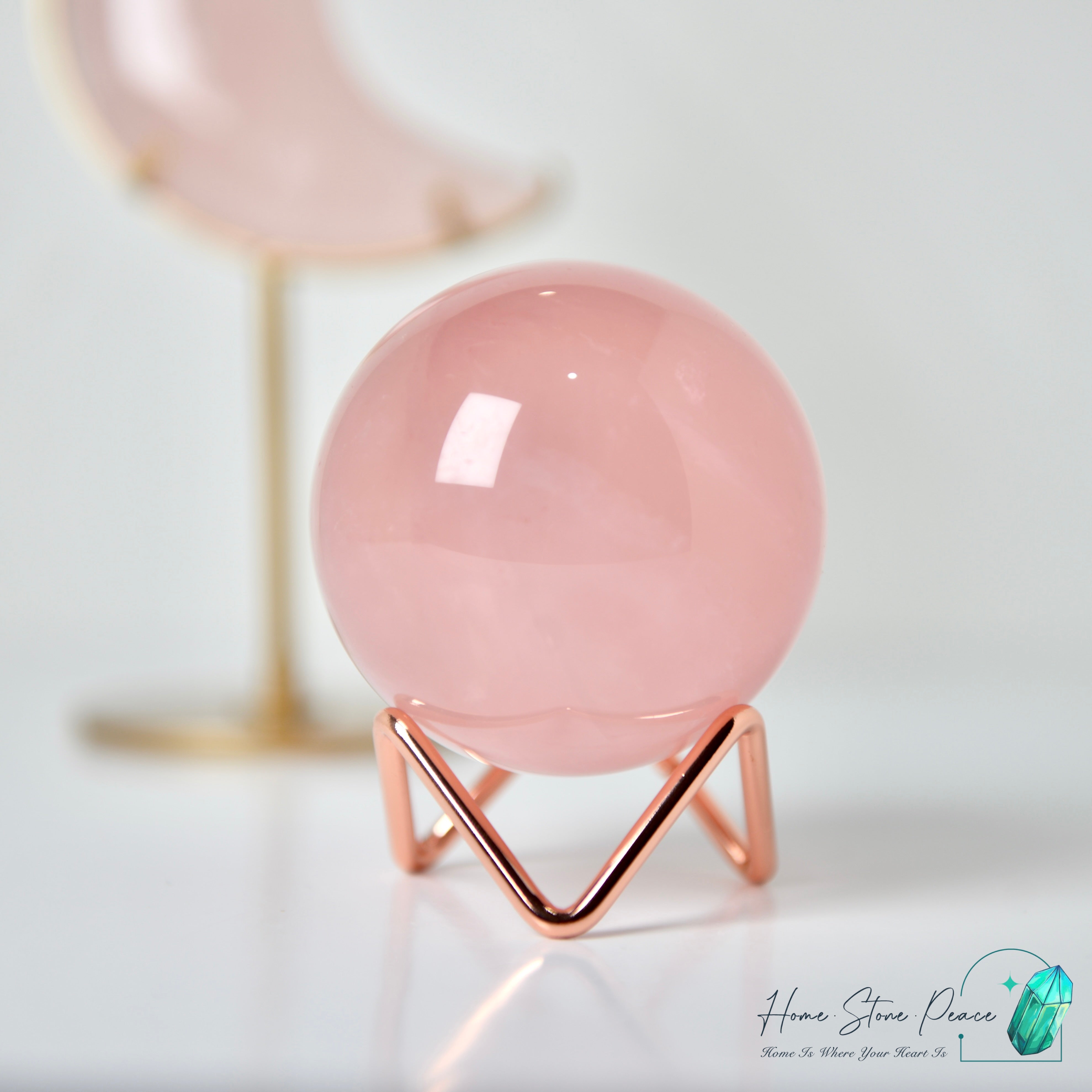 高品質莫桑比克粉紅水晶球 Premium Mozambique Rose Quartz Sphere