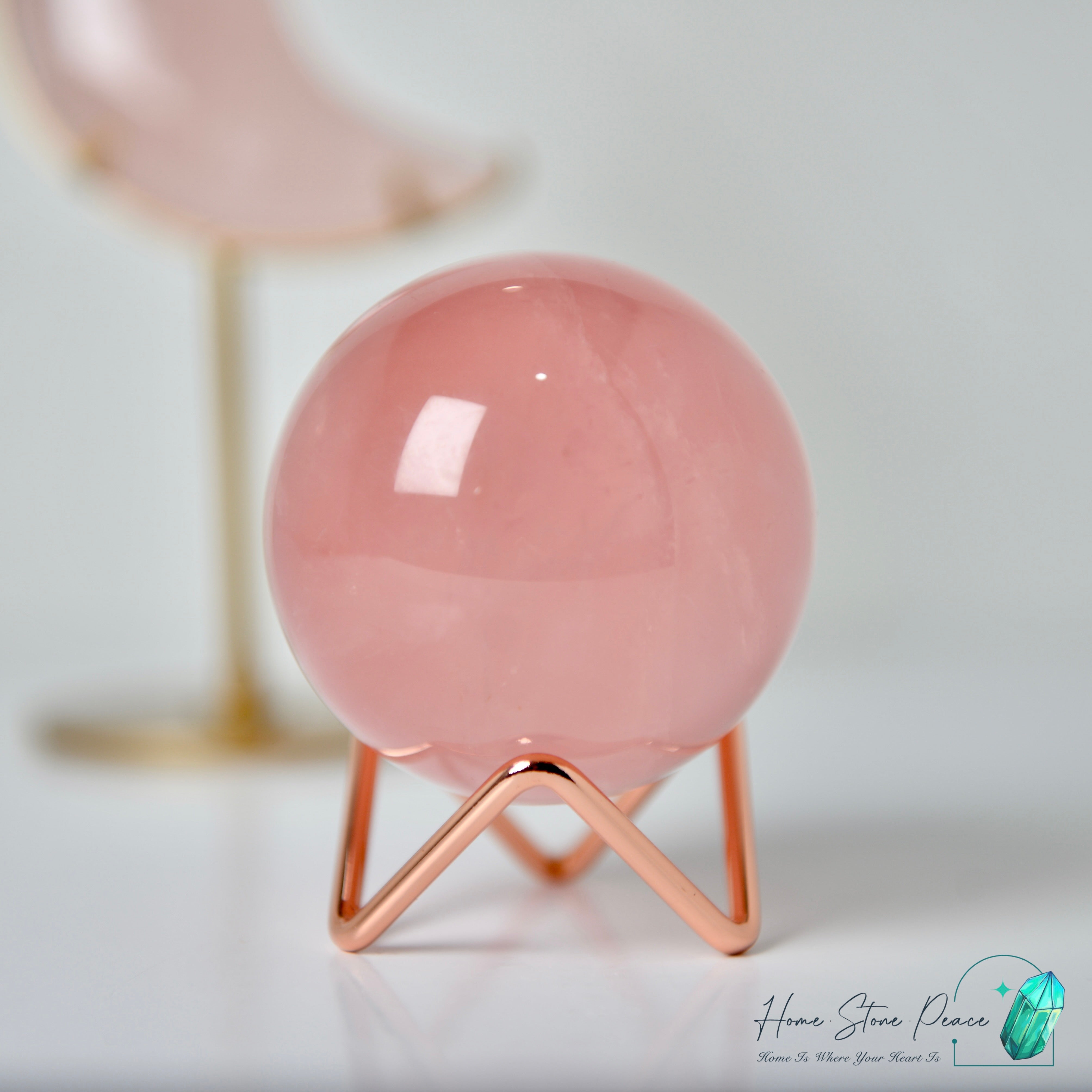高品質莫桑比克粉紅水晶球 Premium Mozambique Rose Quartz Sphere