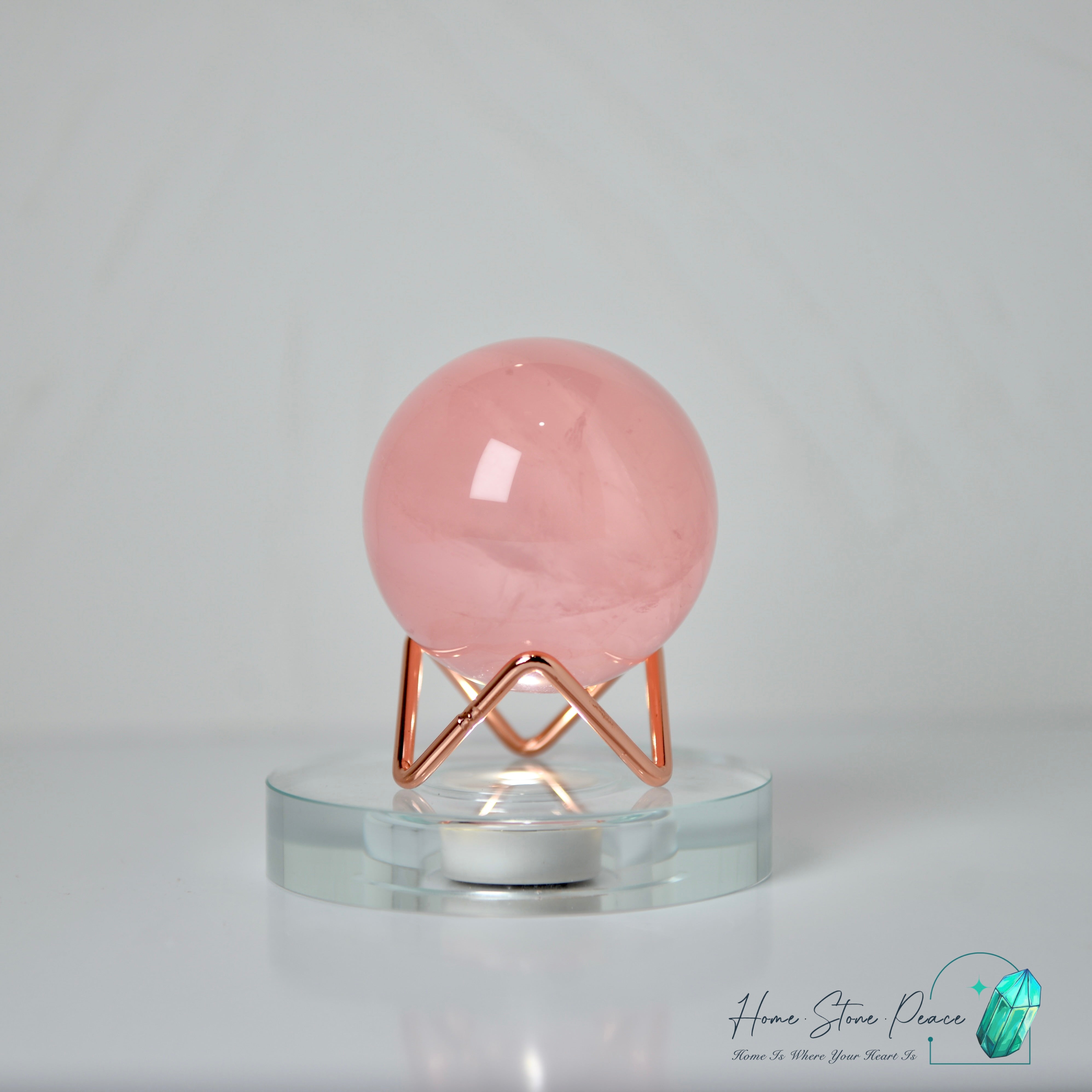 高品質莫桑比克粉紅水晶球 Premium Mozambique Rose Quartz Sphere
