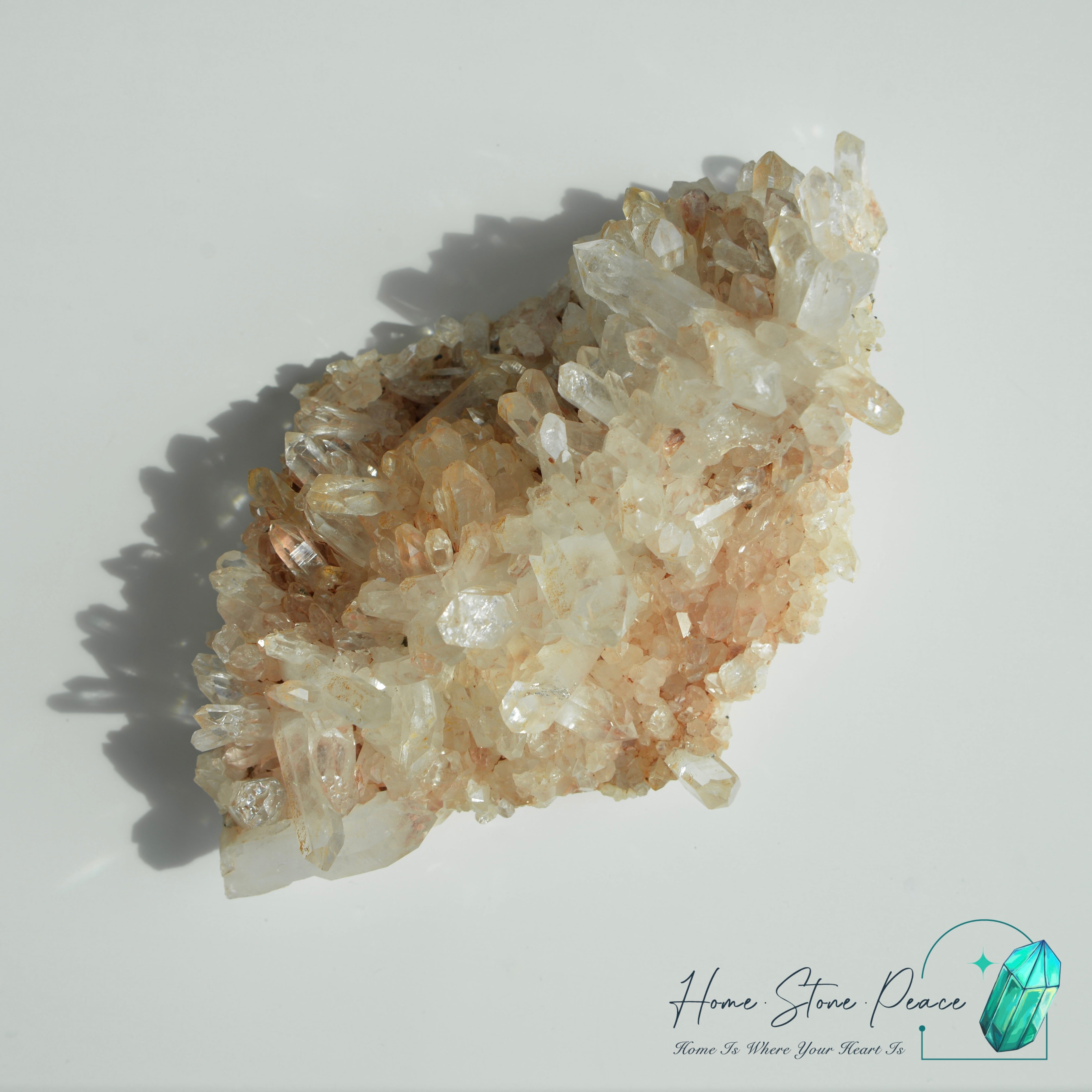 哥倫比亞粉紅雷姆利亞水晶簇 Columbian Pink Lemurian Quartz Cluster