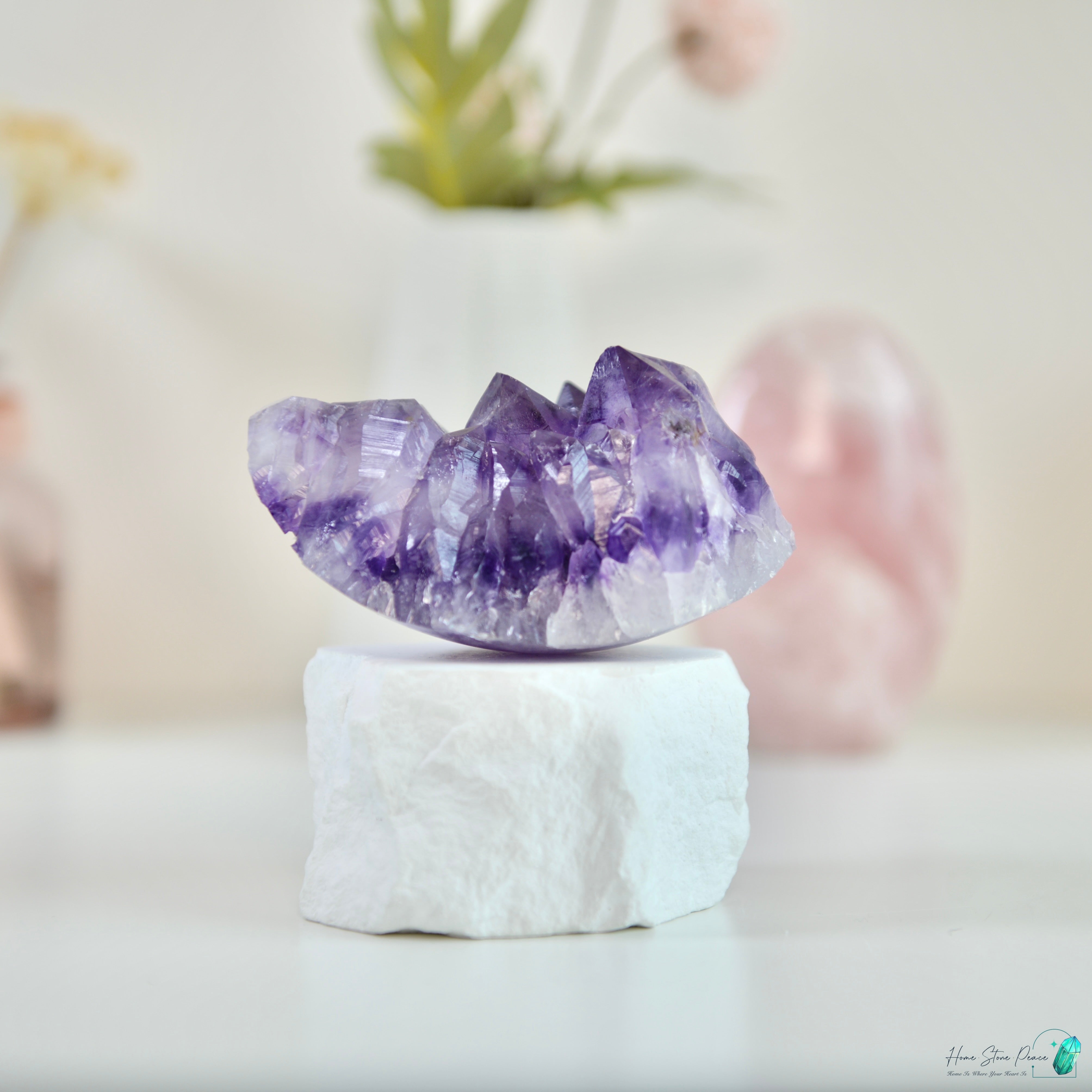 巴西半打磨紫水晶簇 Brazilian Amethyst Cluster