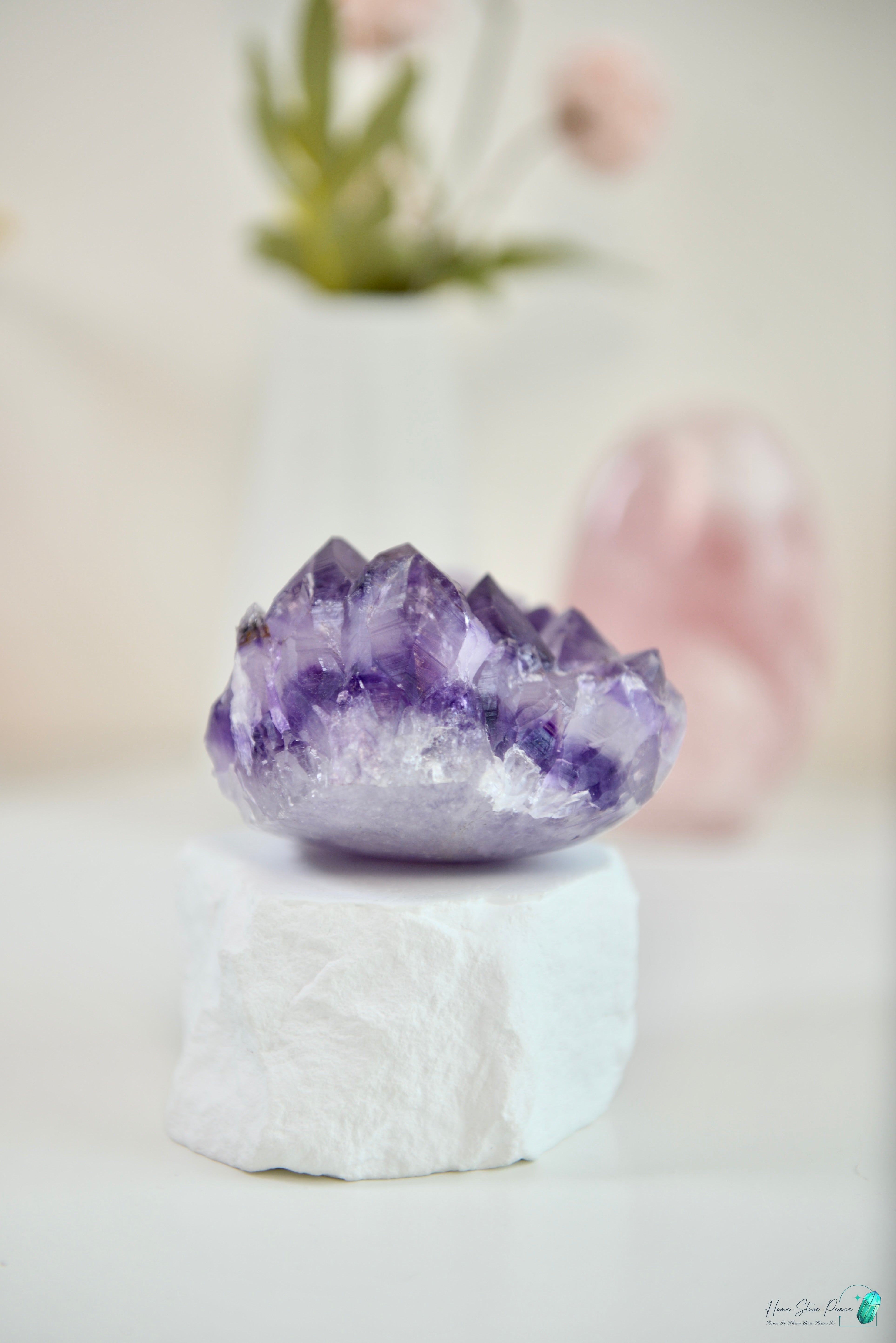 巴西半打磨紫水晶簇 Brazilian Amethyst Cluster