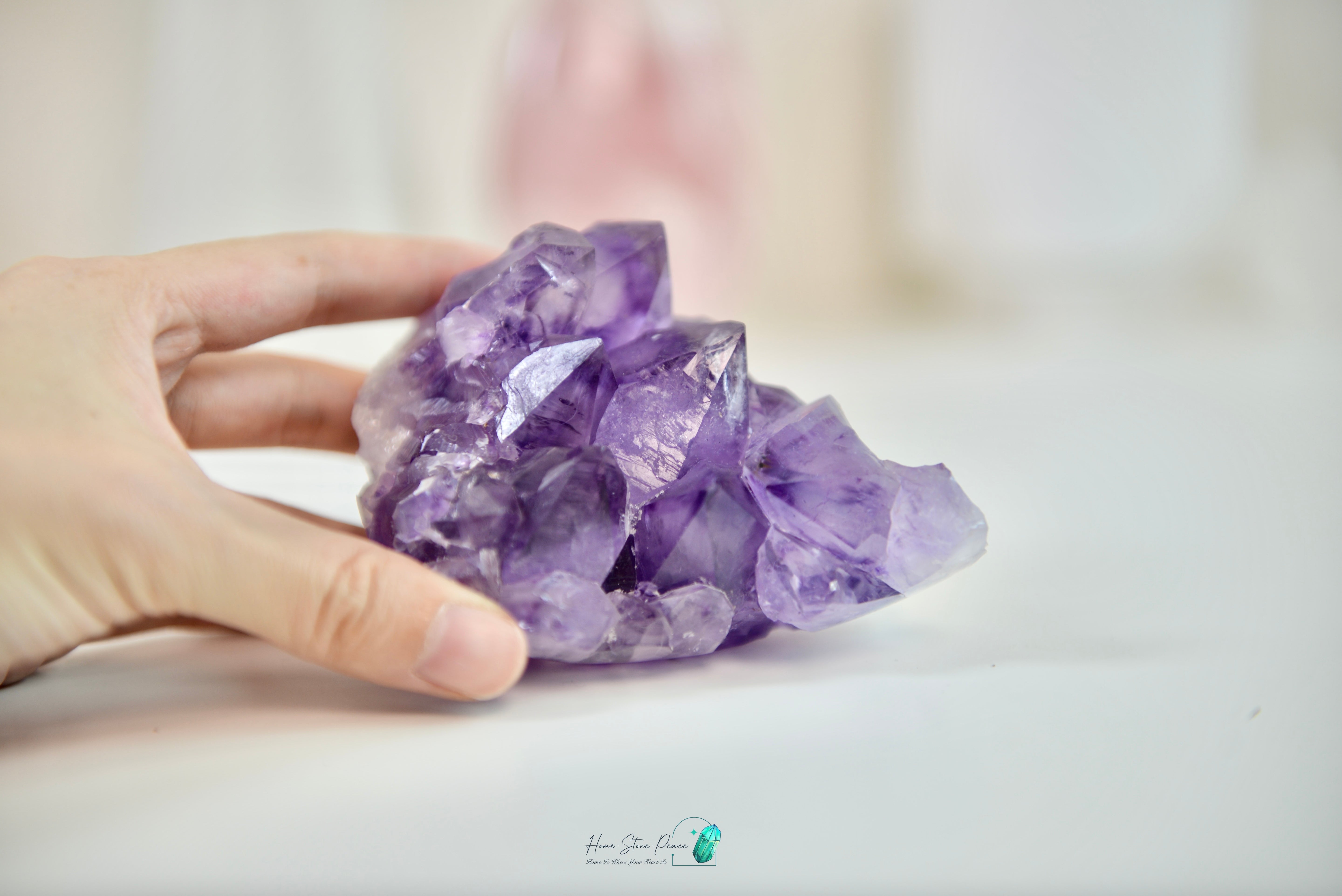 巴西半打磨紫水晶簇 Brazilian Amethyst Cluster