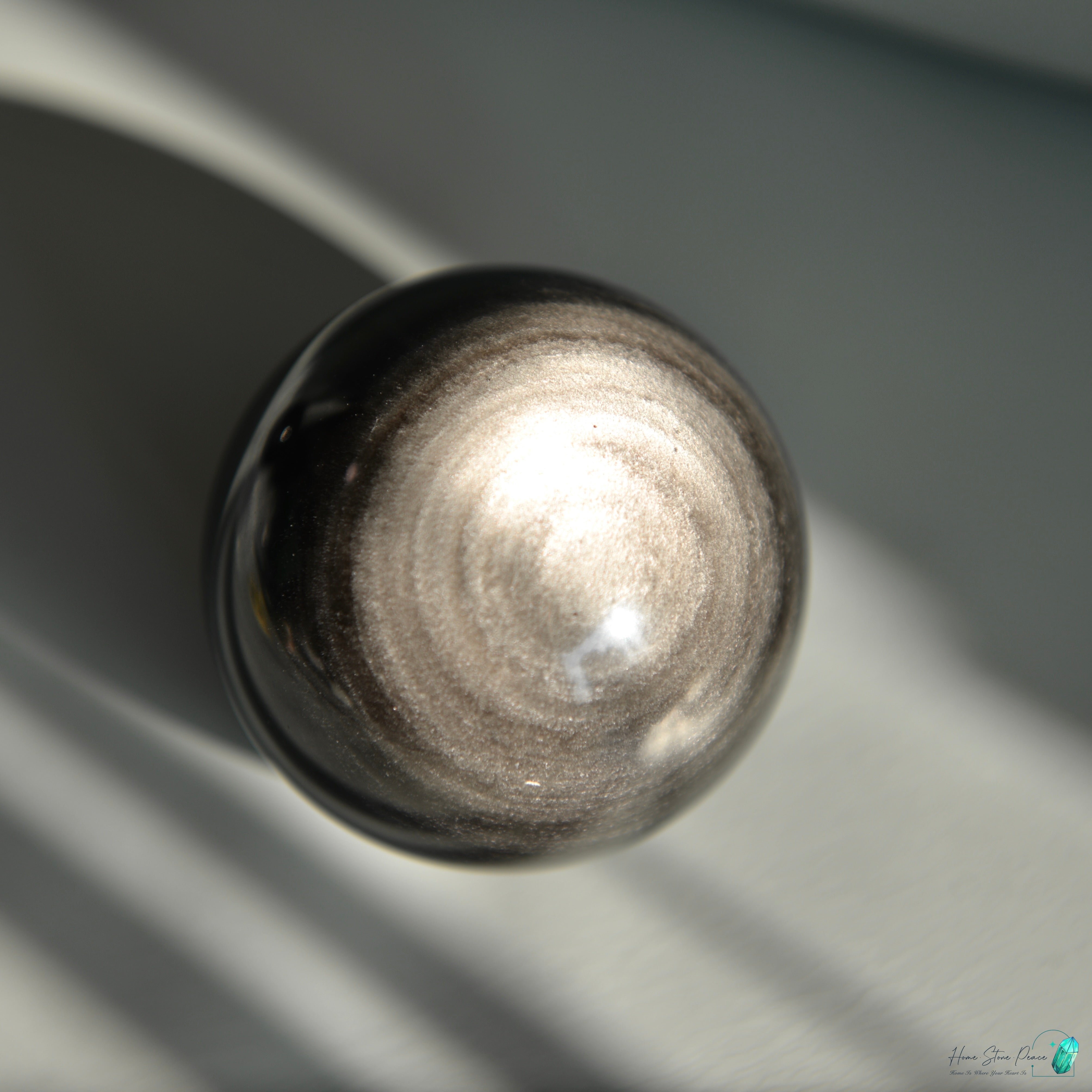 銀曜石球 Silver Sheen Obsidian Sphere