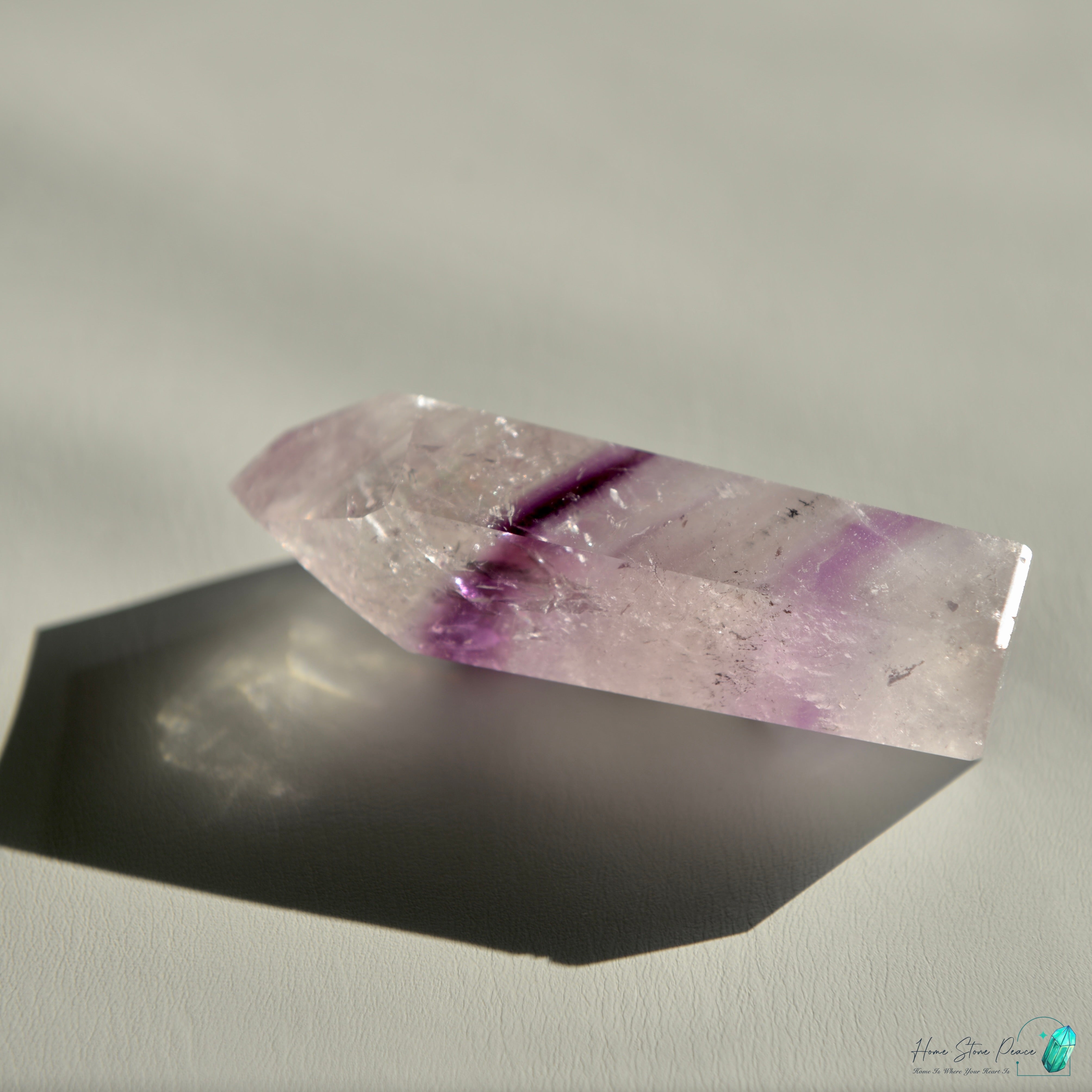 巴西幻影彩虹紫水晶柱 Brazilian Amethyst Phantom Tower with Rainbow
