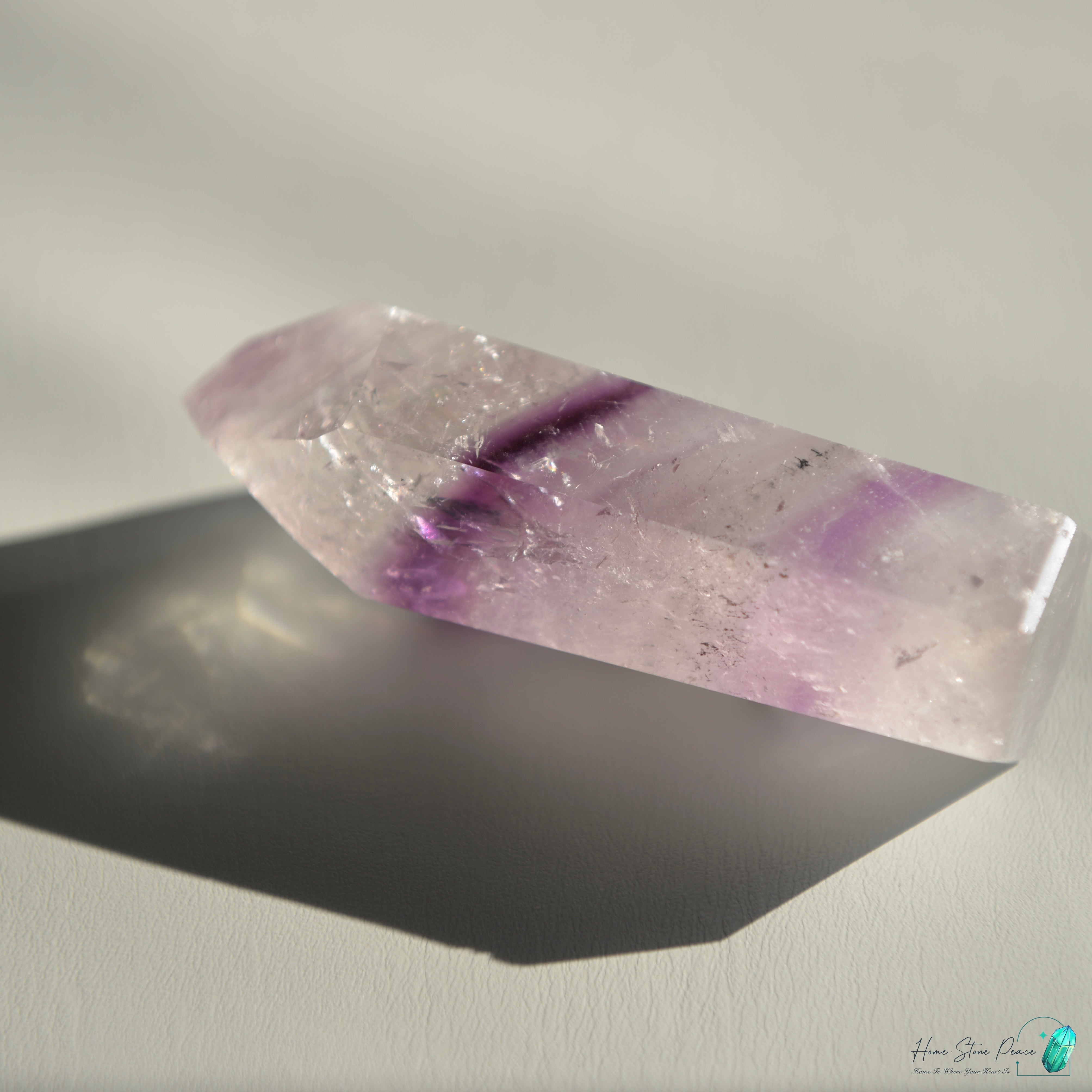 巴西幻影彩虹紫水晶柱 Brazilian Amethyst Phantom Tower with Rainbow