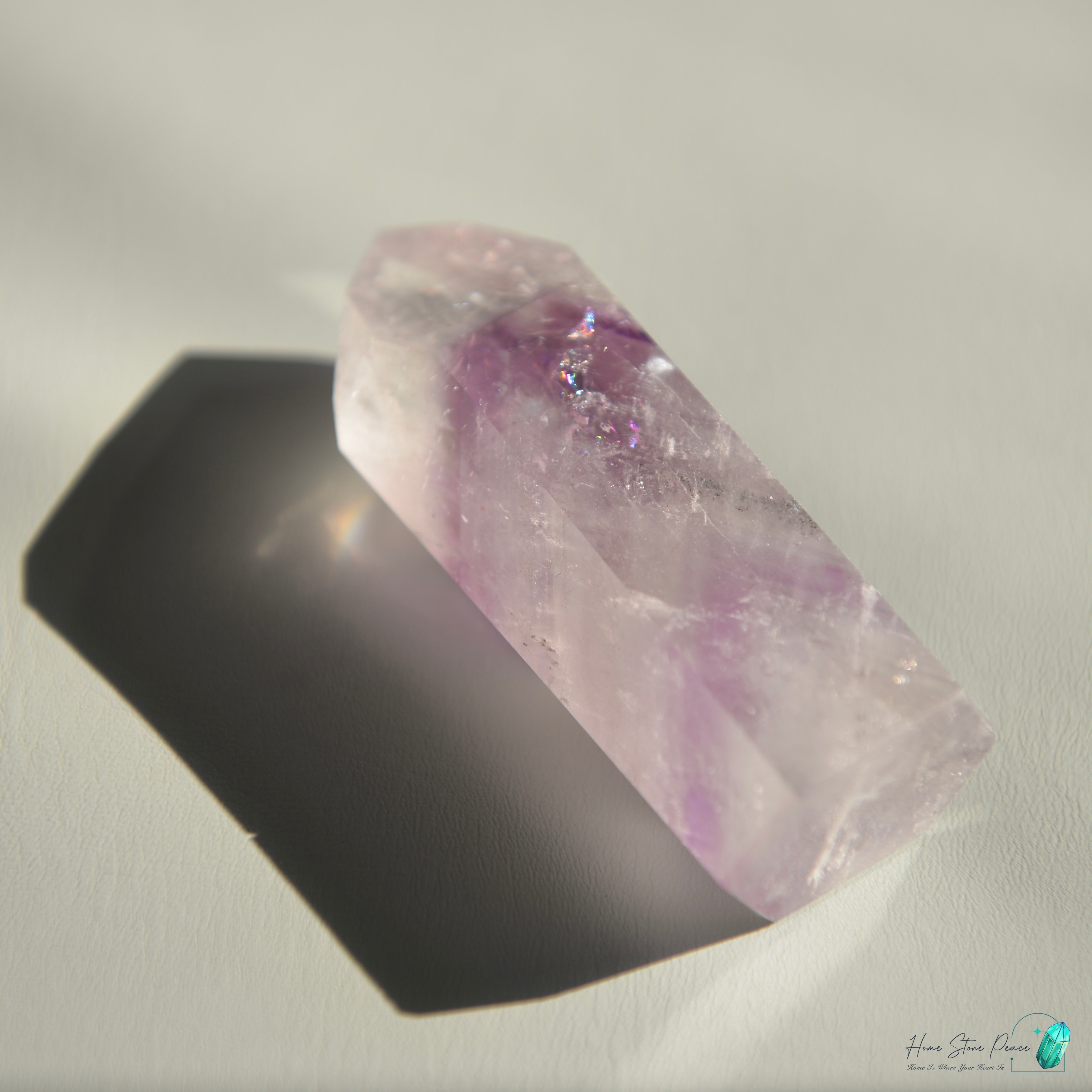 巴西幻影彩虹紫水晶柱 Brazilian Amethyst Phantom Tower with Rainbow