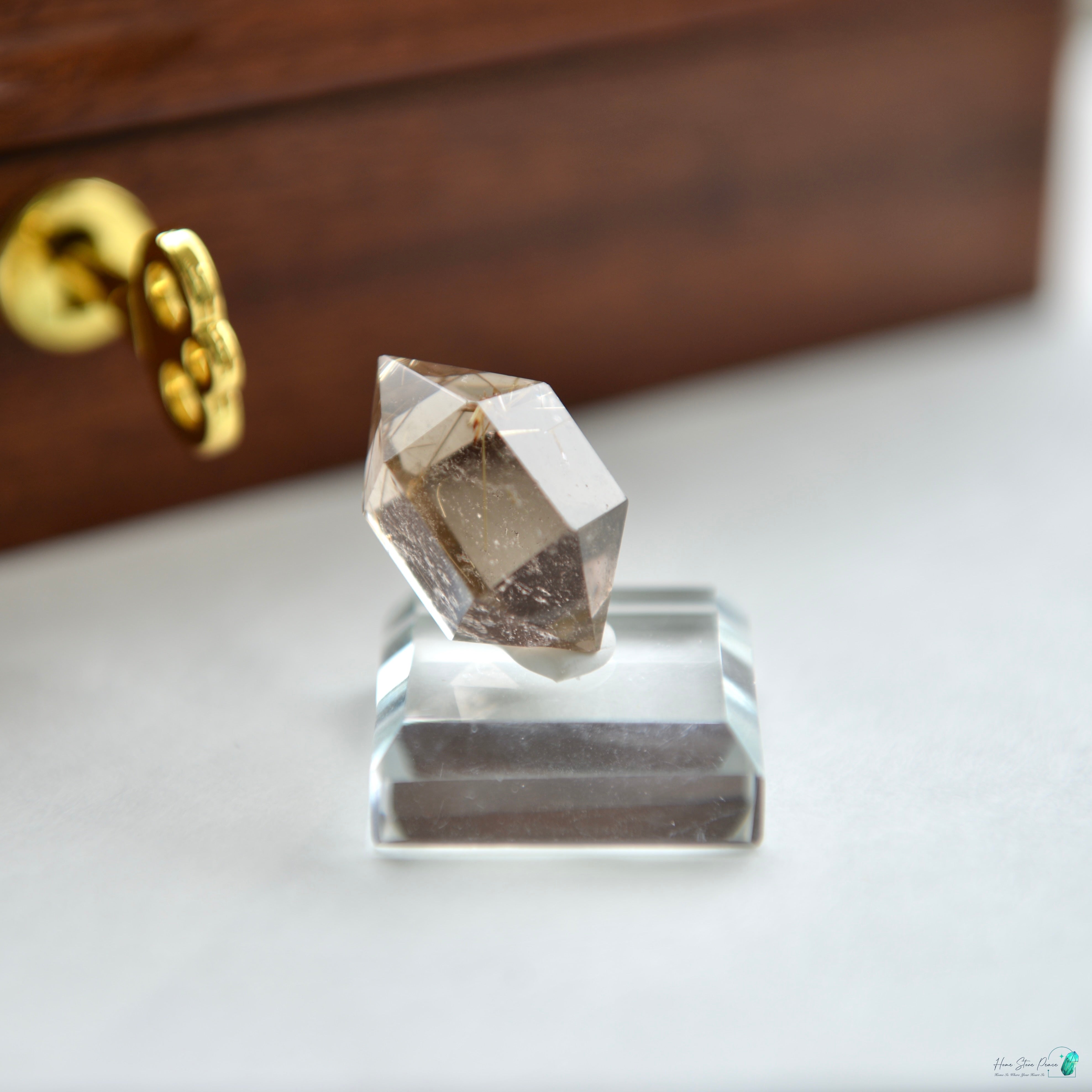 巴西雙尖金髮水晶 Brazilian Double Terminated Gold Rutilated Quartz