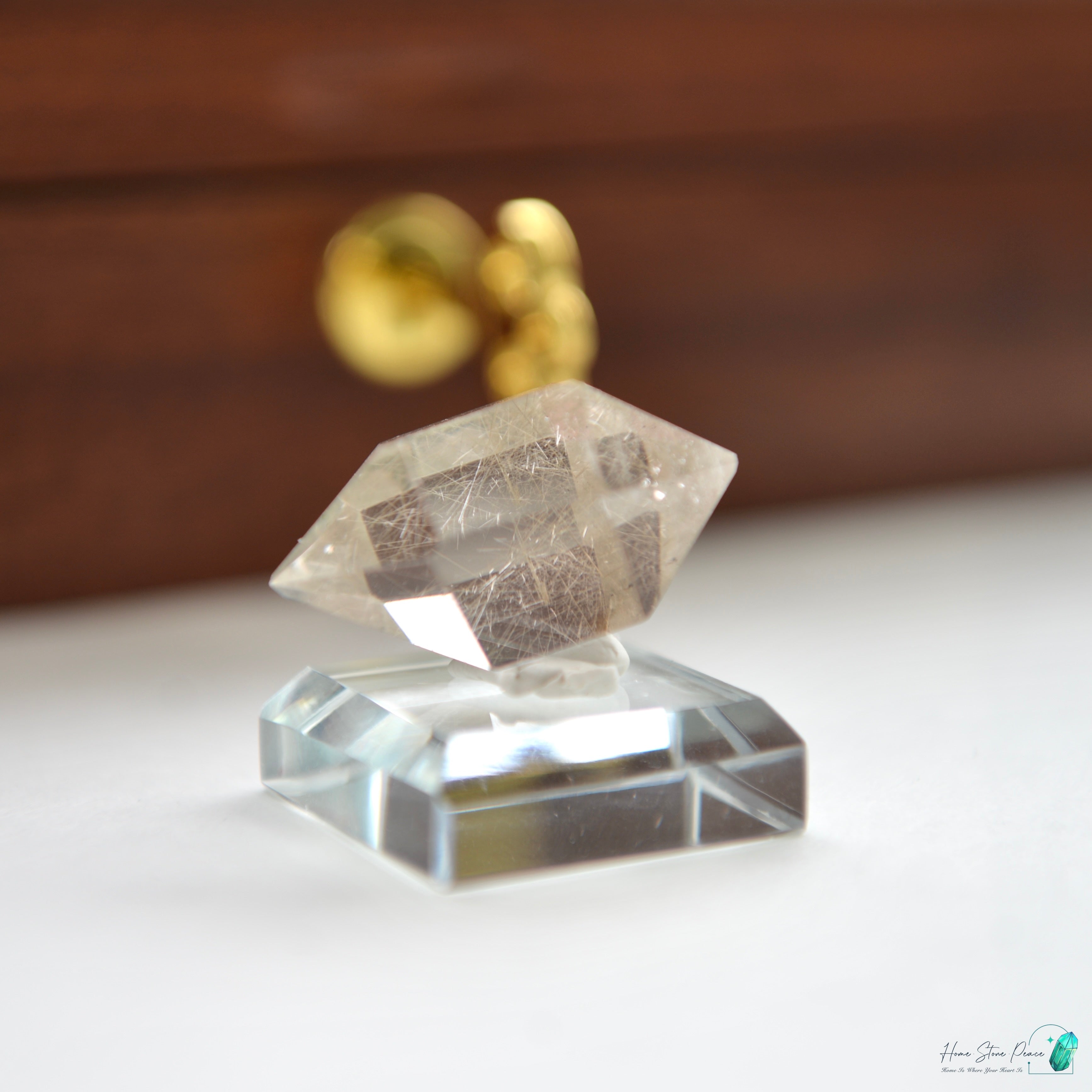巴西雙尖銀髮水晶 Brazilian Double Terminated Silver Rutilated Quartz