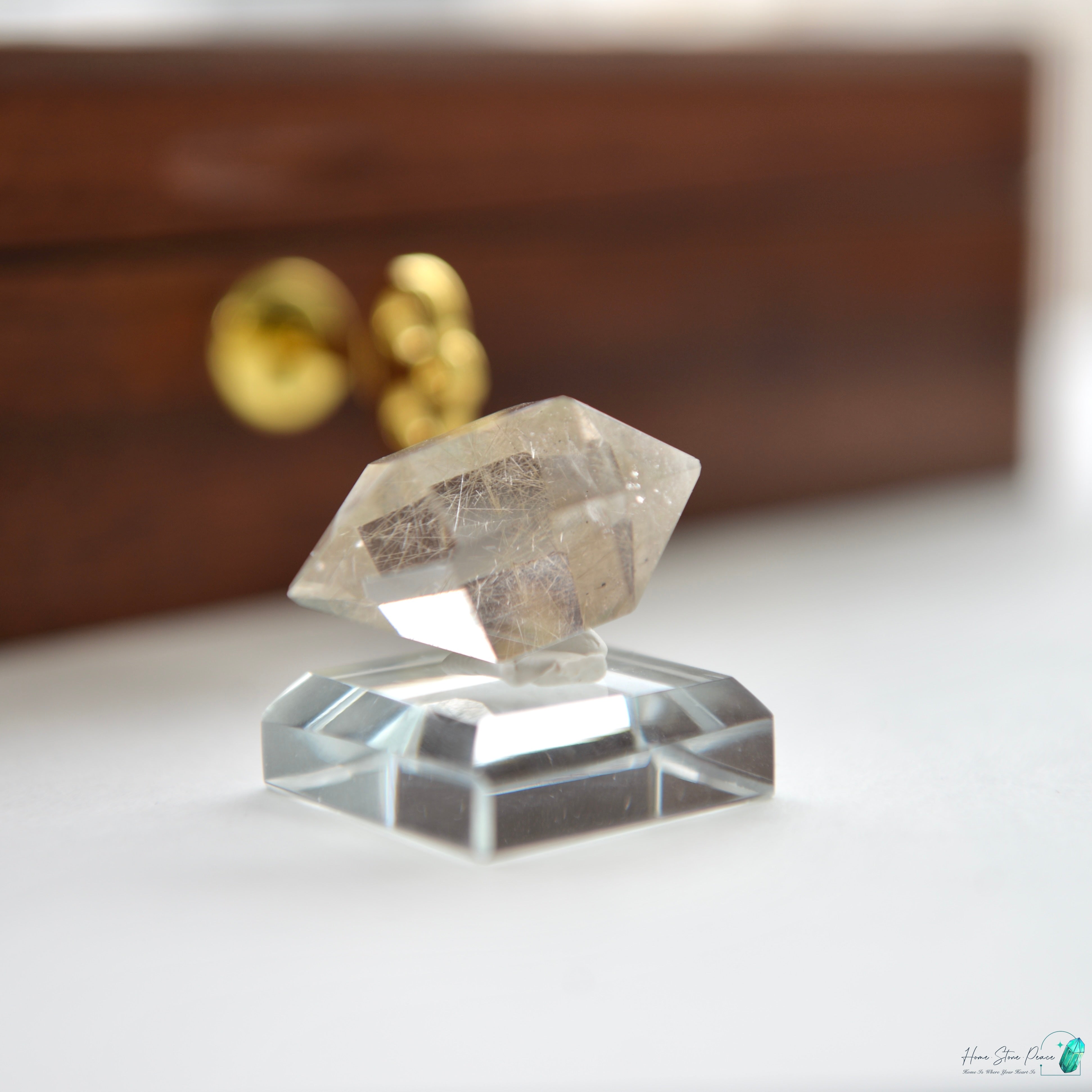 巴西雙尖銀髮水晶 Brazilian Double Terminated Silver Rutilated Quartz