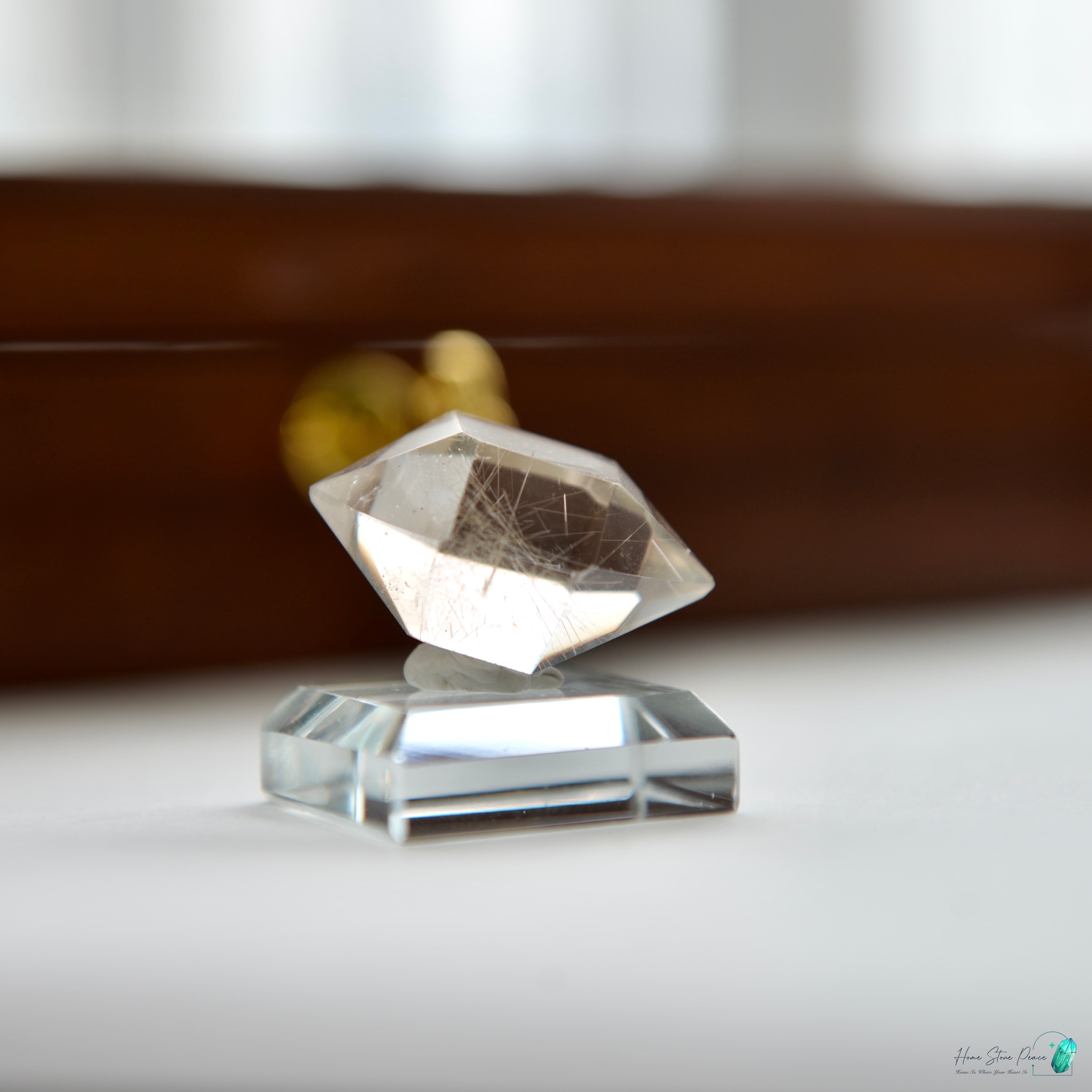 巴西雙尖銀髮水晶 Brazilian Double Terminated Silver Rutilated Quartz