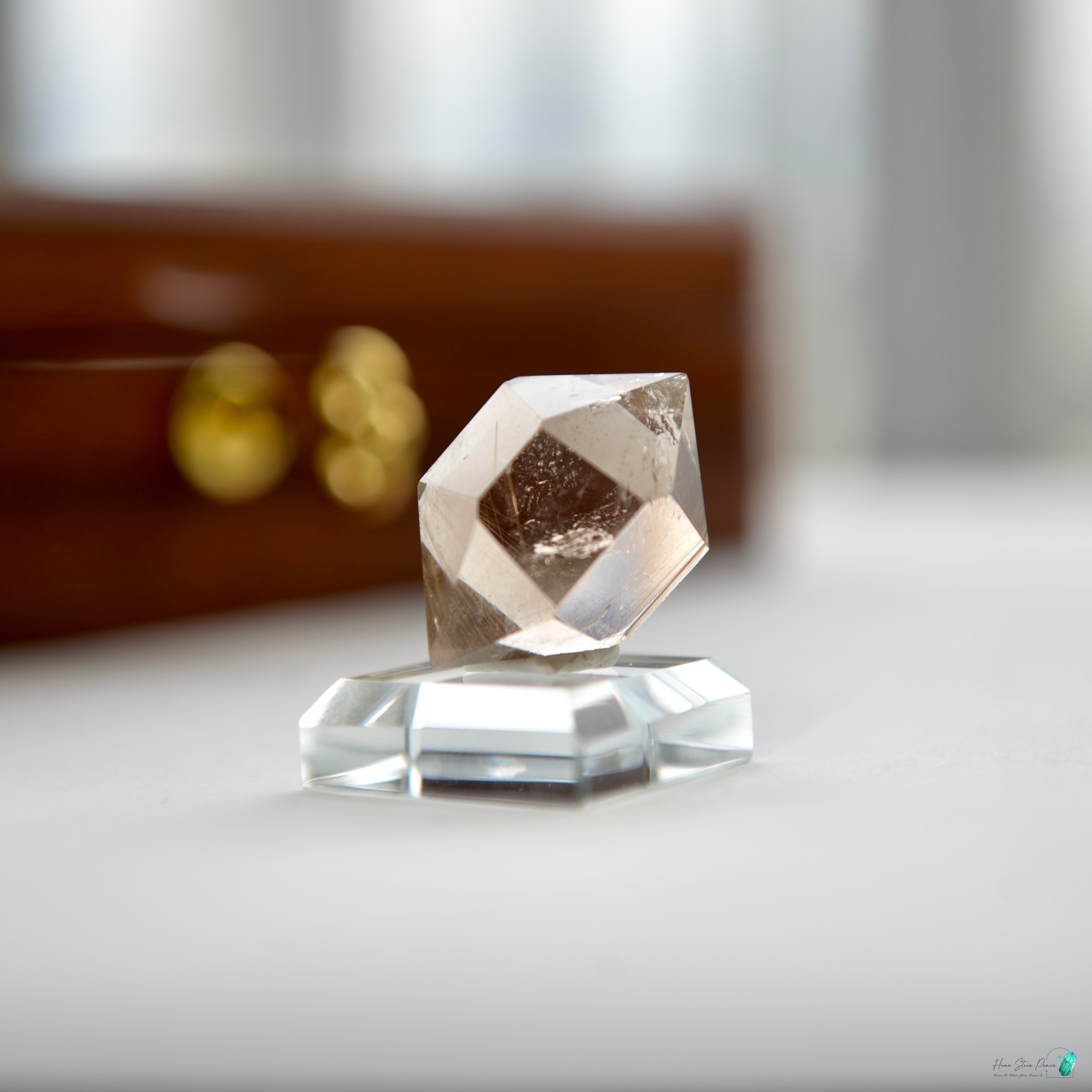 巴西雙尖金髮水晶 Brazilian Double Terminated Gold Rutilated Quartz