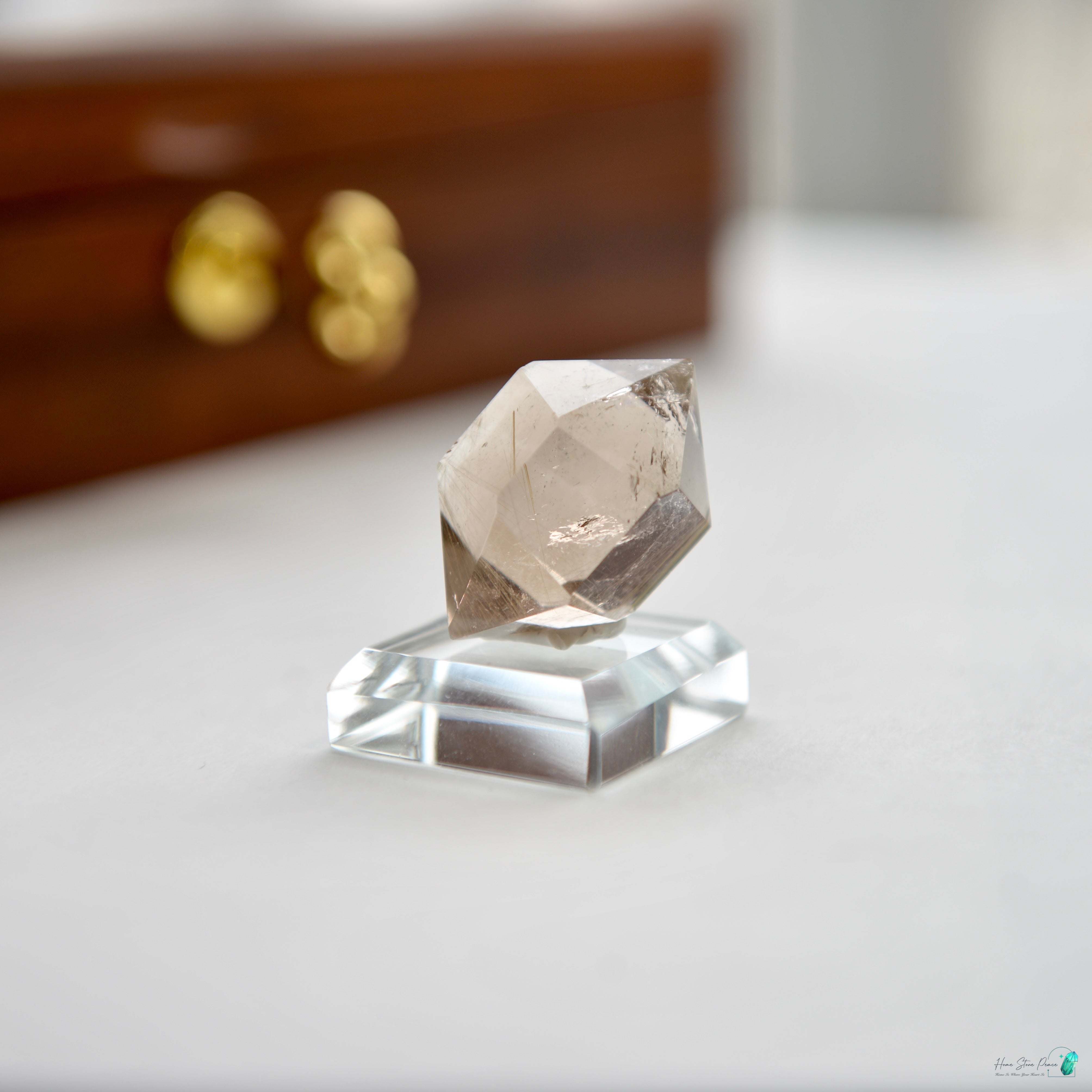 巴西雙尖金髮水晶 Brazilian Double Terminated Gold Rutilated Quartz