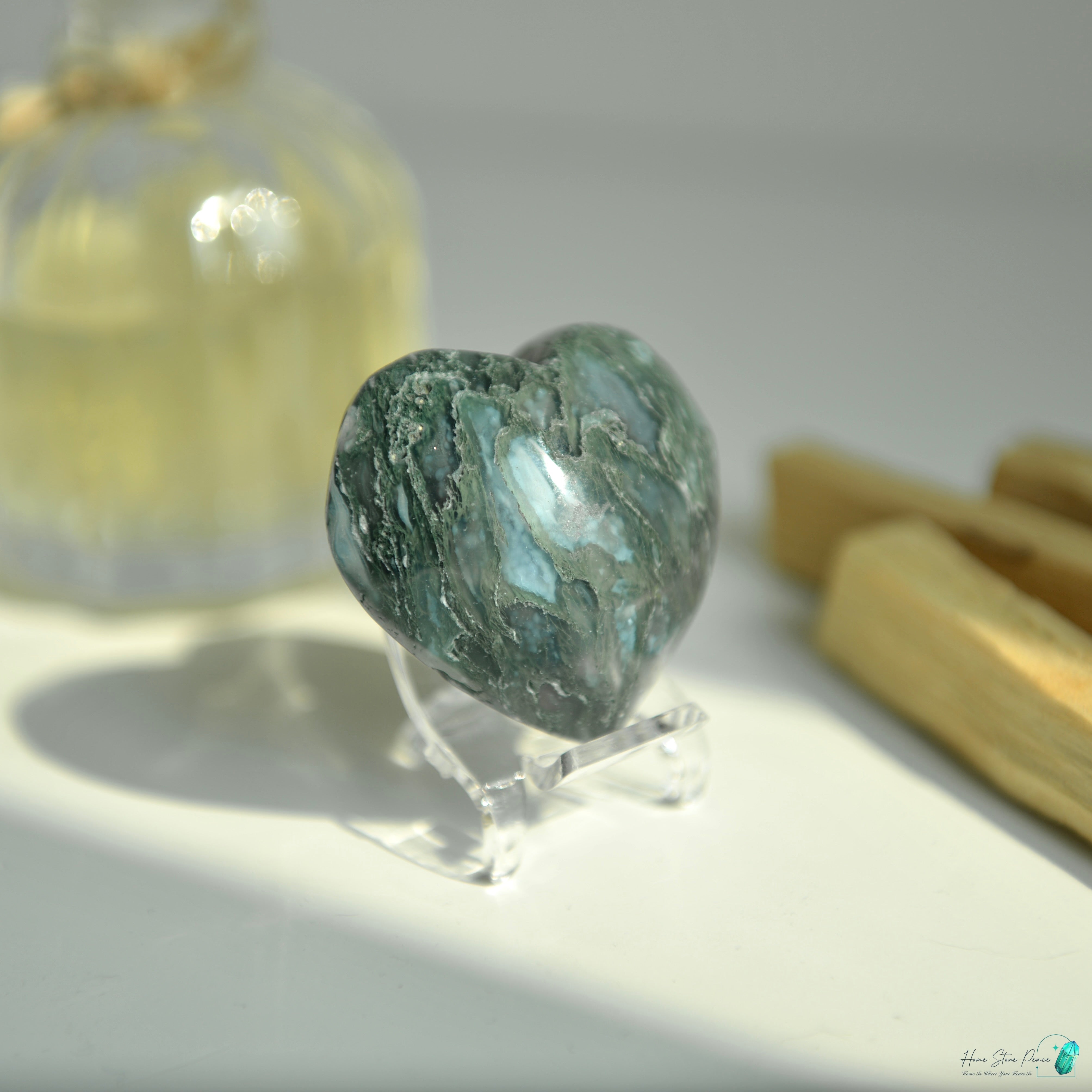 水草瑪瑙心 Moss Agate Heart
