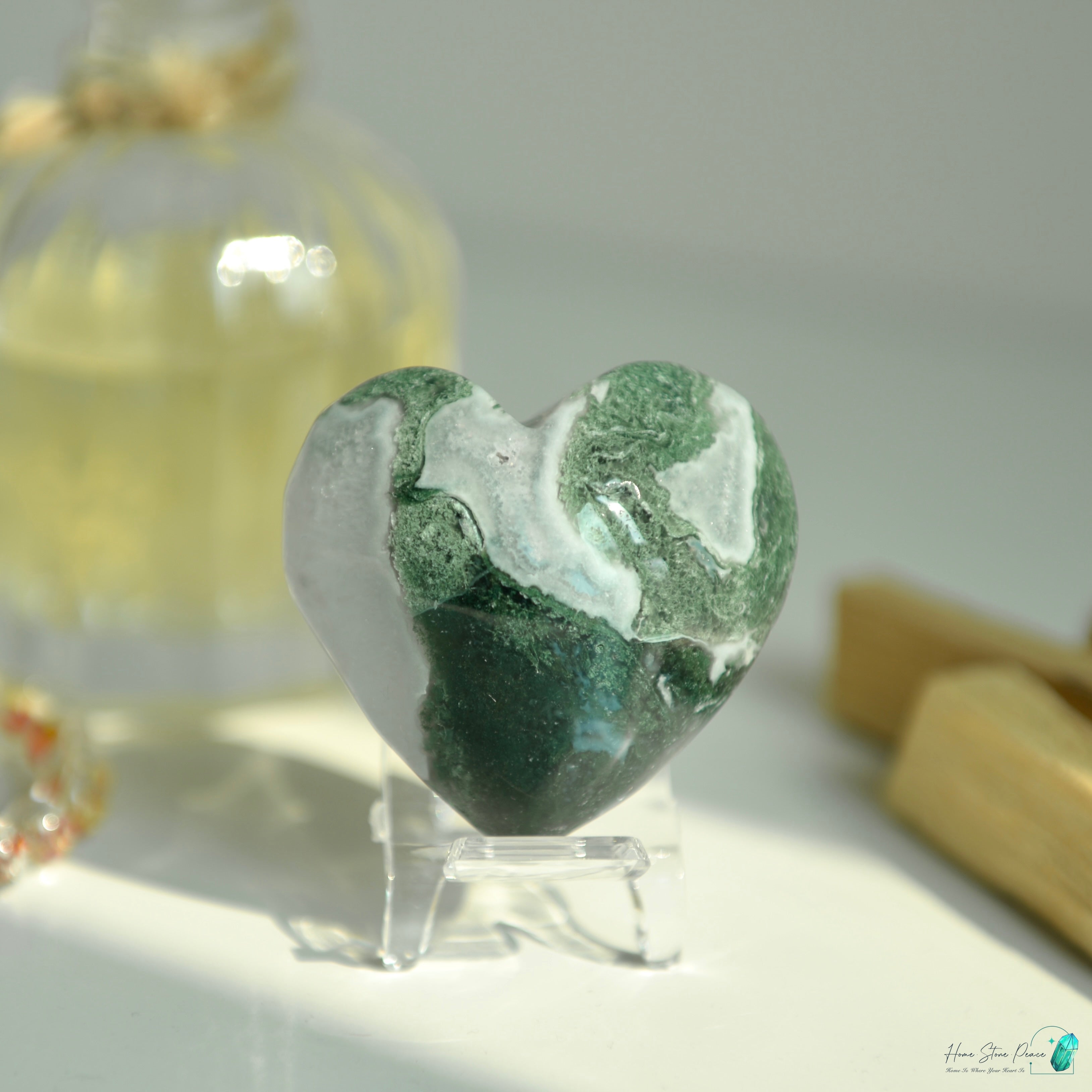 水草瑪瑙心 Moss Agate Heart