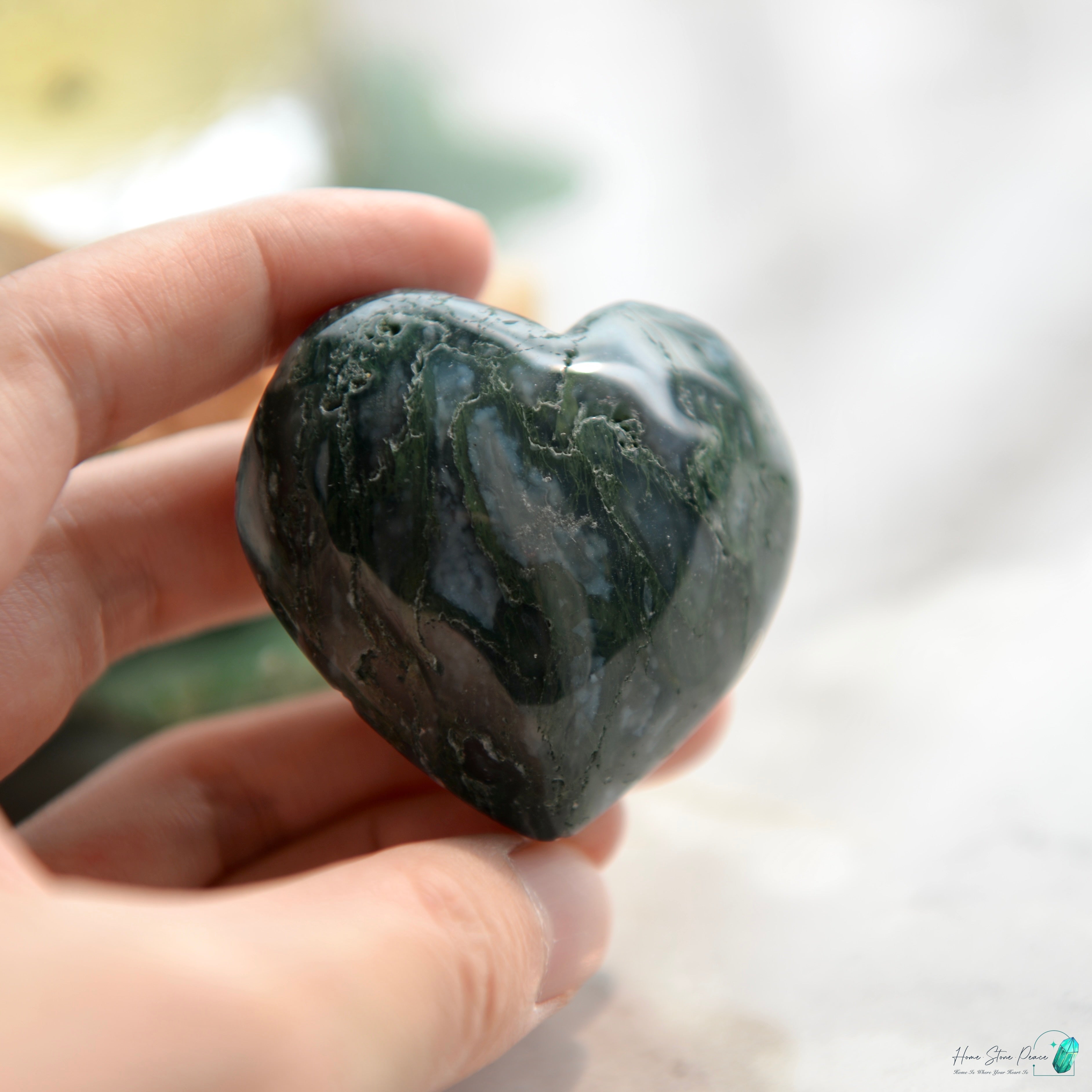 水草瑪瑙心 Moss Agate Heart
