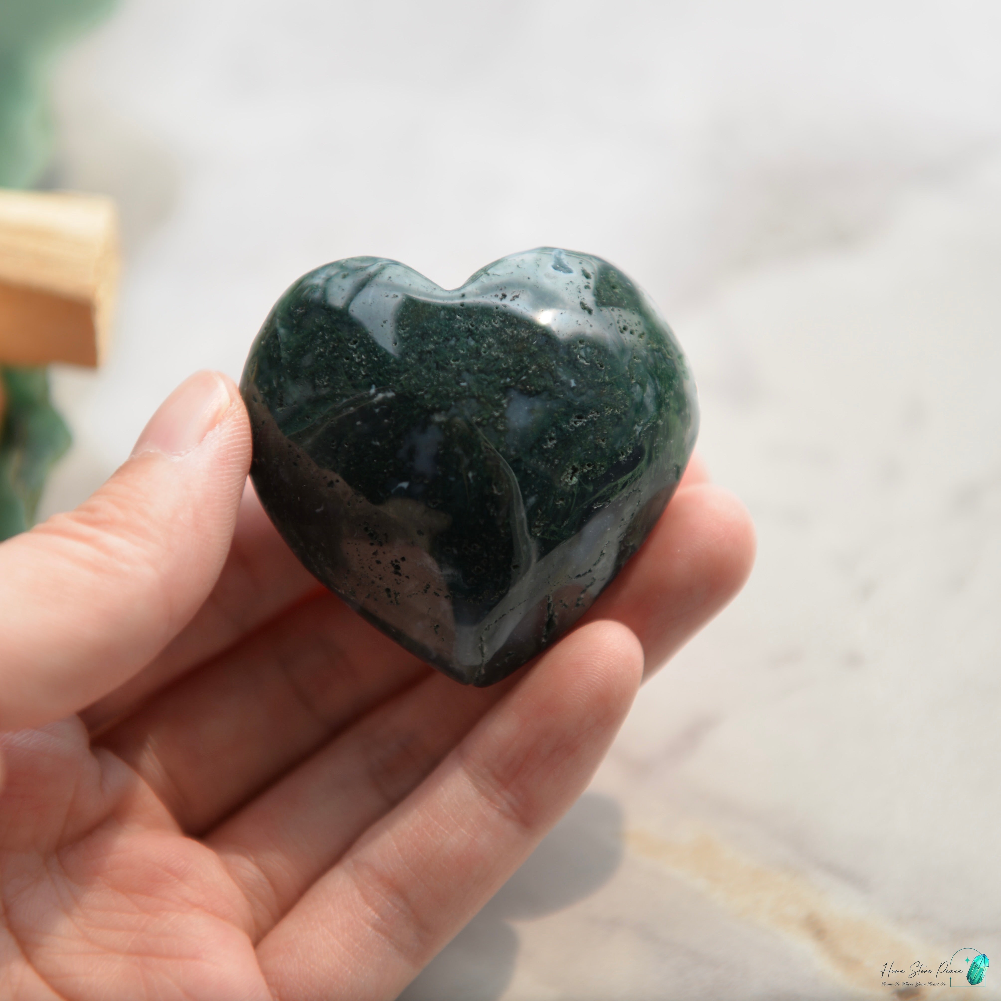 水草瑪瑙心 Moss Agate Heart