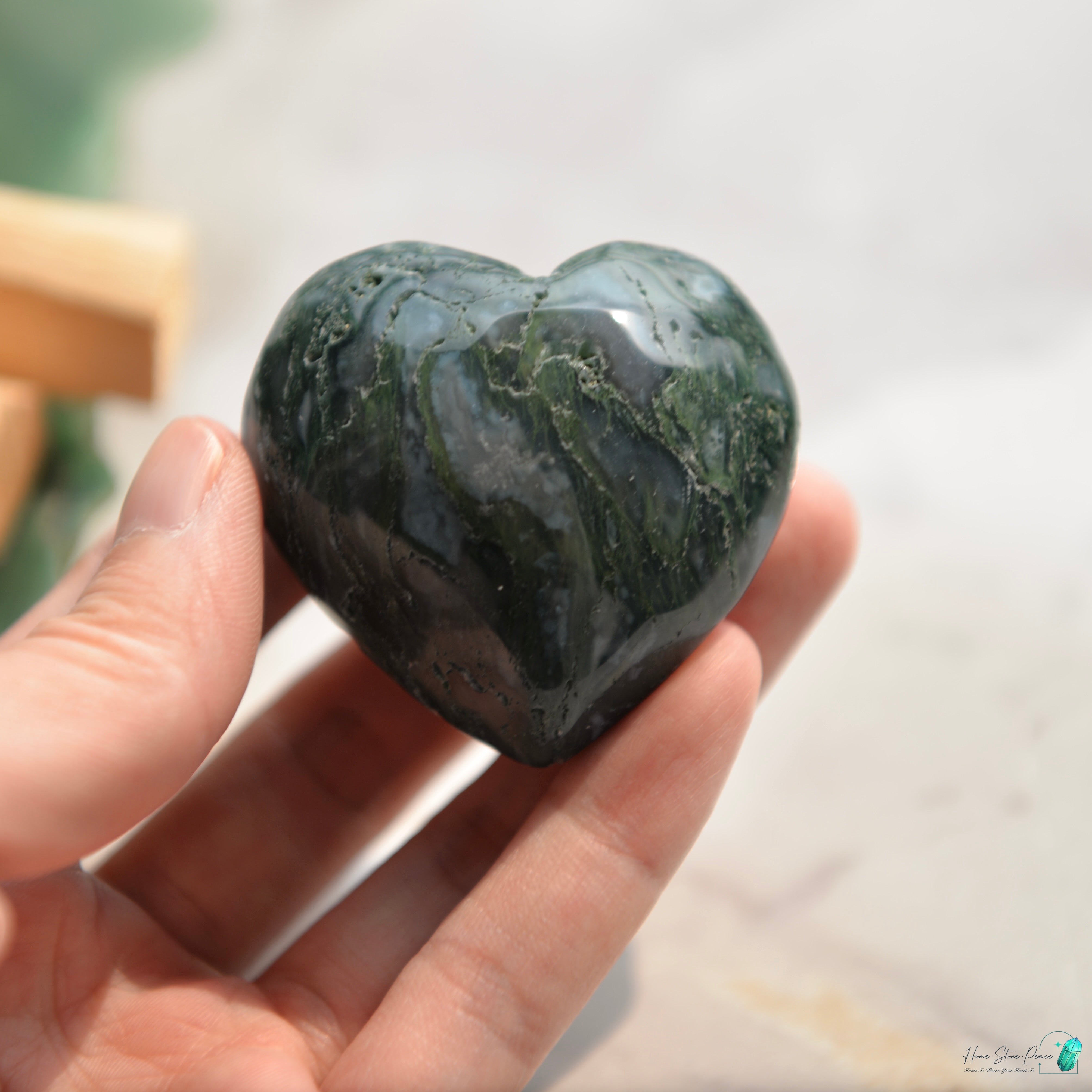 水草瑪瑙心 Moss Agate Heart