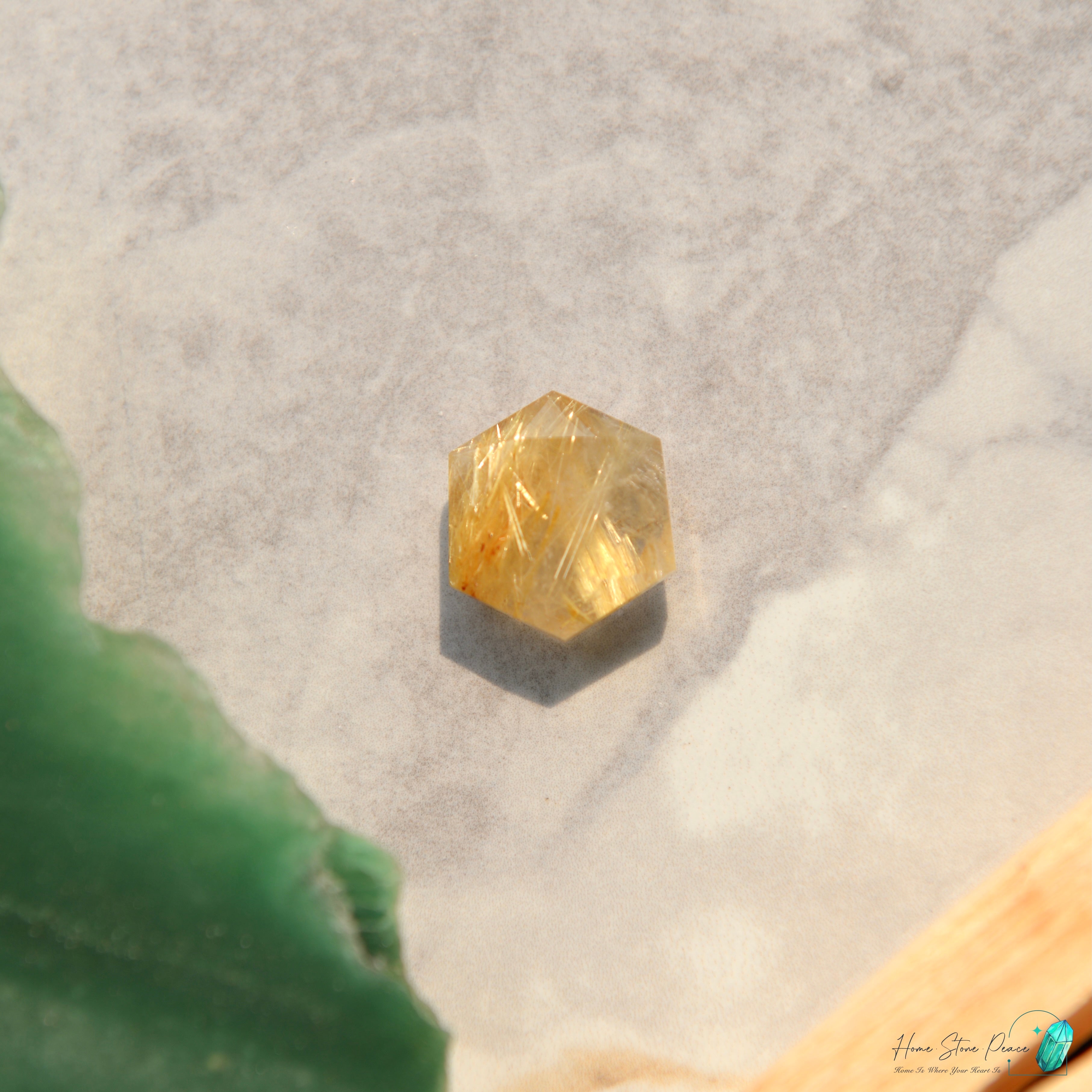 迷你巴西金髮大衛星水晶 Mini Brazilian Gold Rutilated Star of David