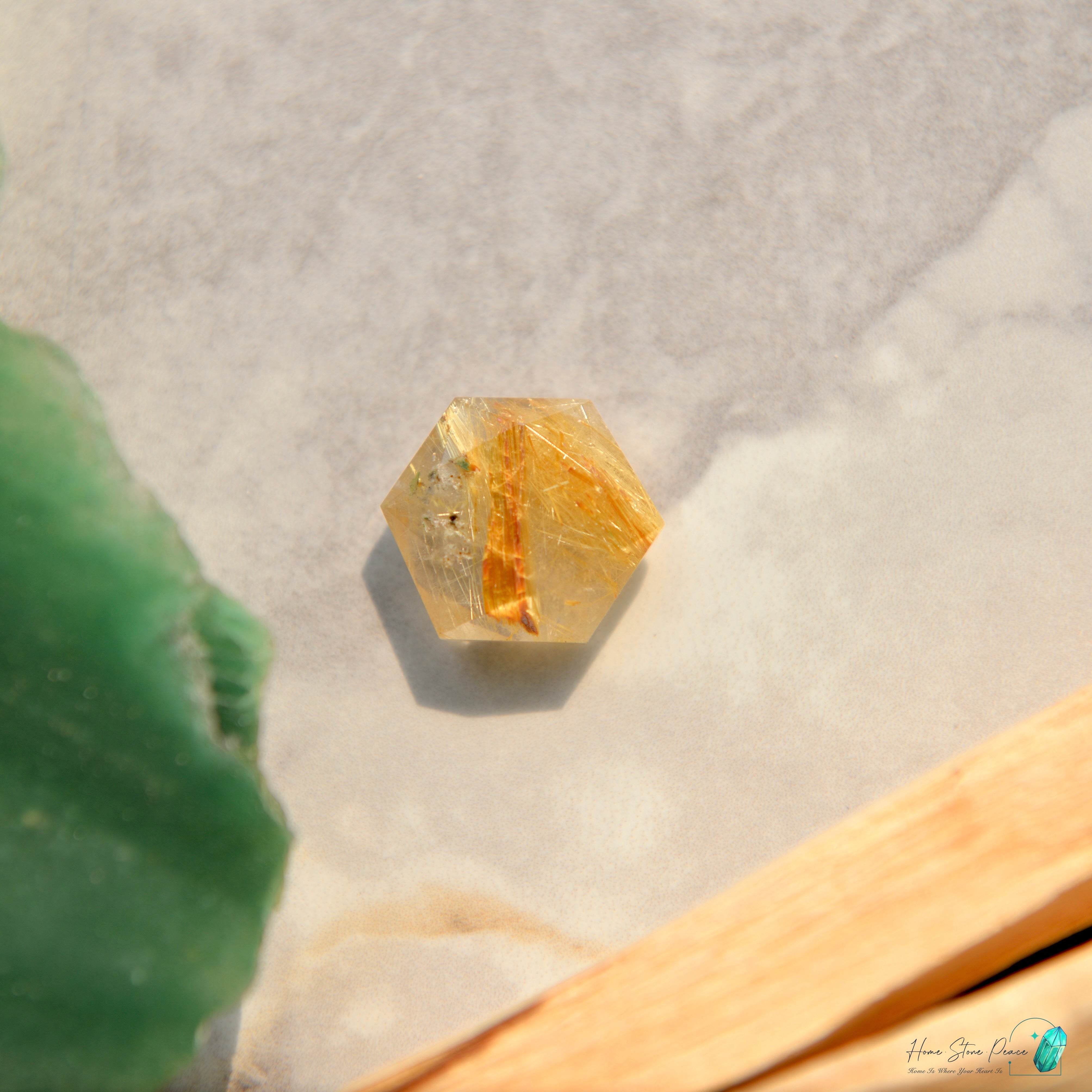 迷你巴西金髮大衛星水晶 Mini Brazilian Gold Rutilated Star of David