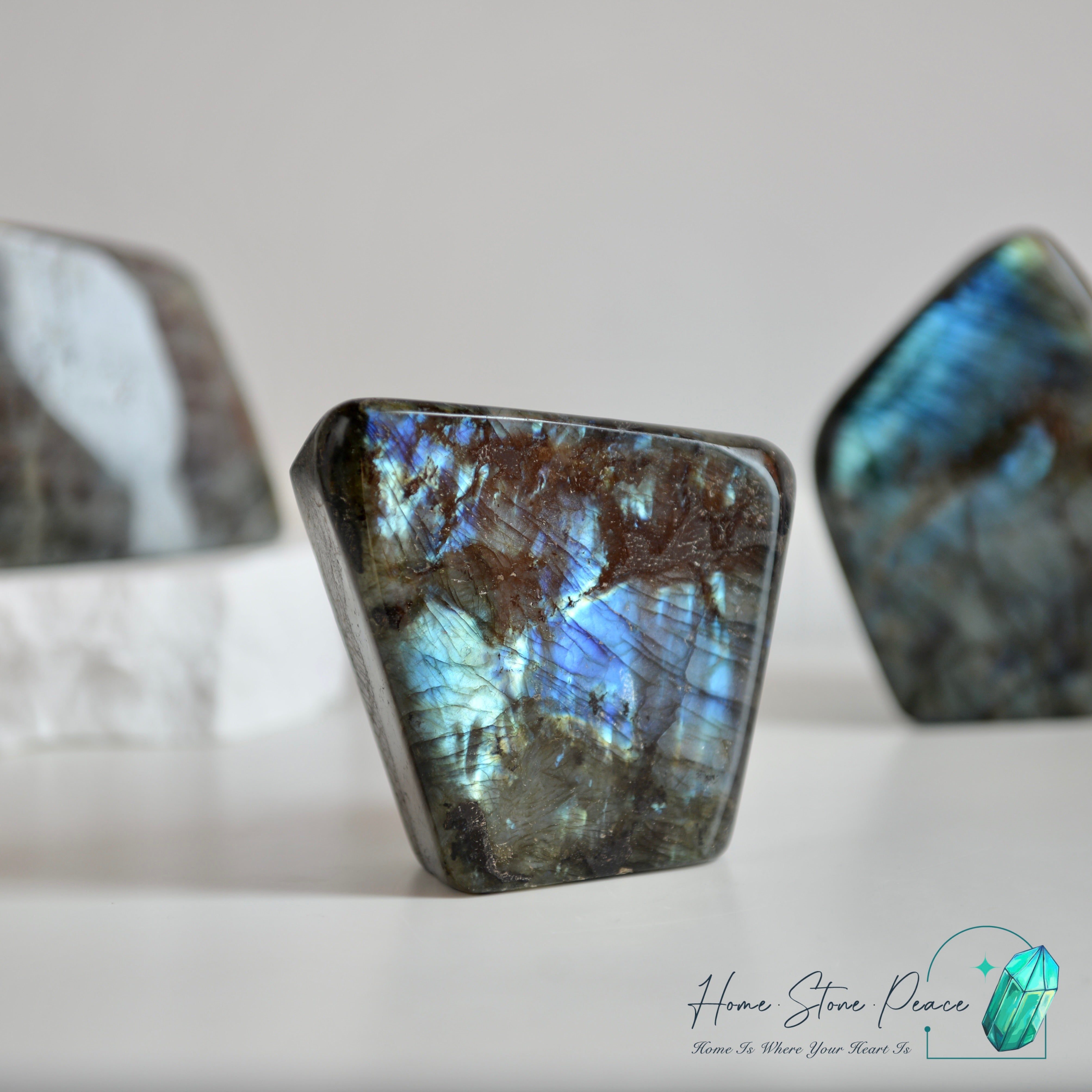 拉長石隨形(單面) Labradorite Free Form (Single-Sided)