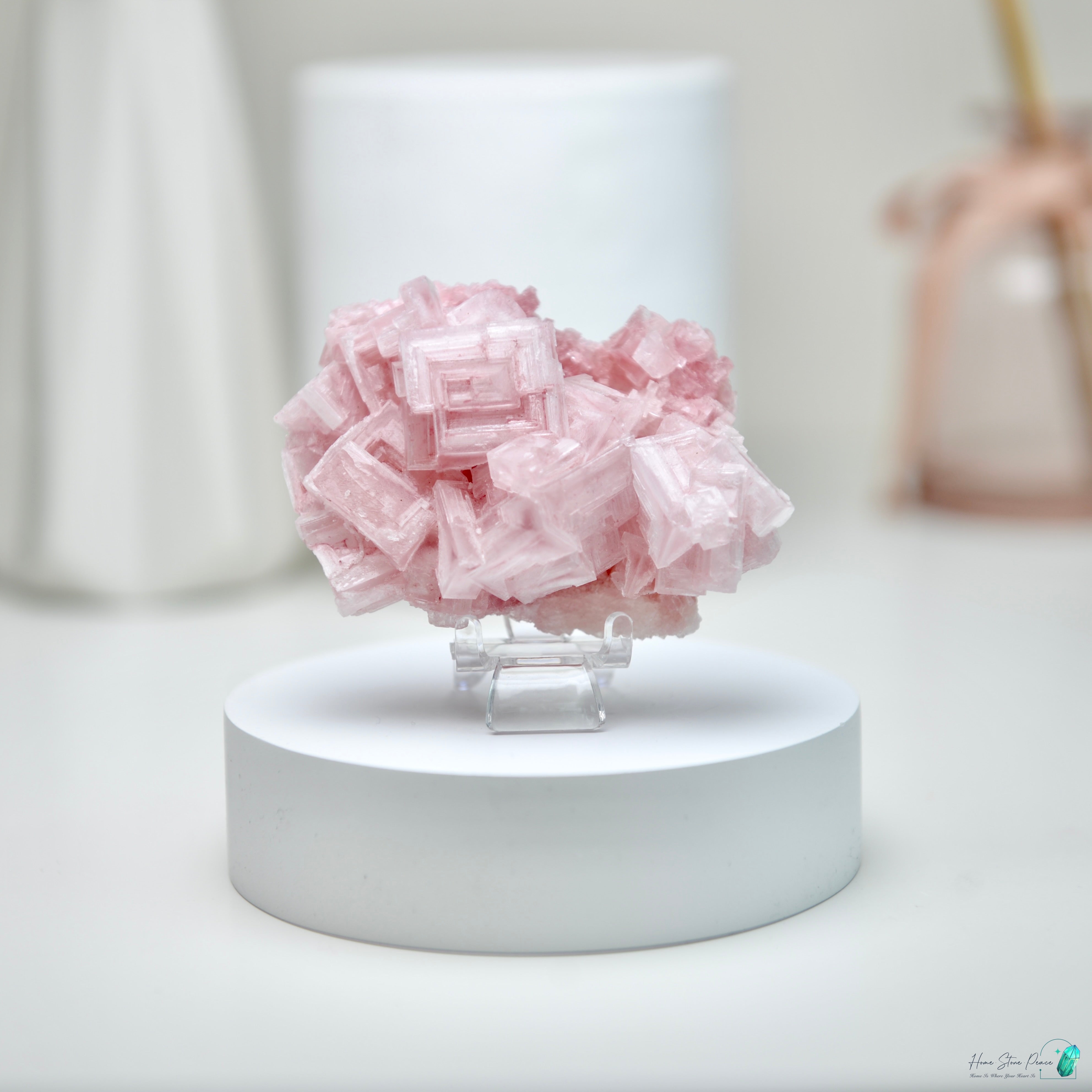 塞爾斯湖粉紅鹽礦 Natural Searles Lake Pink Halite