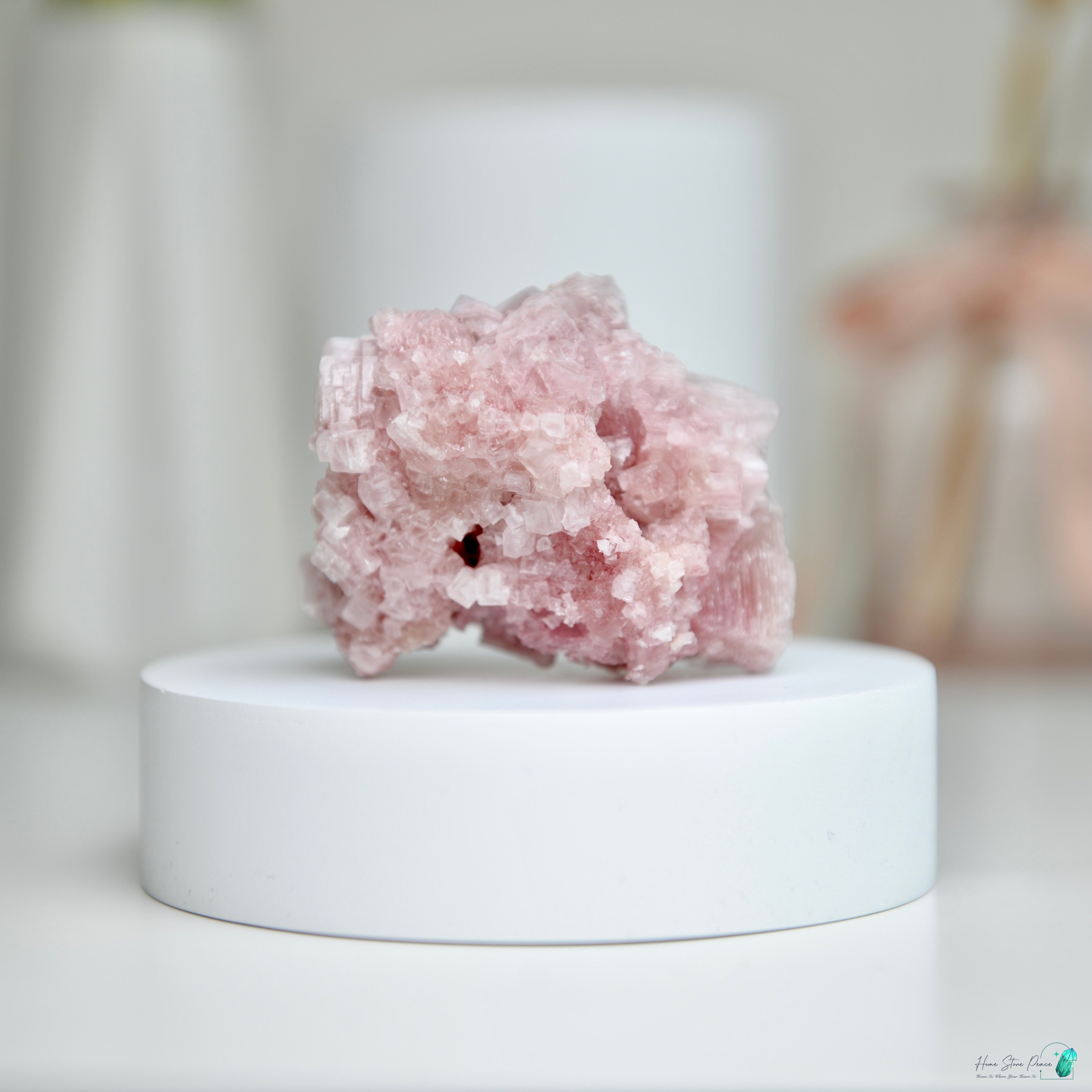 塞爾斯湖粉紅鹽礦 Natural Searles Lake Pink Halite